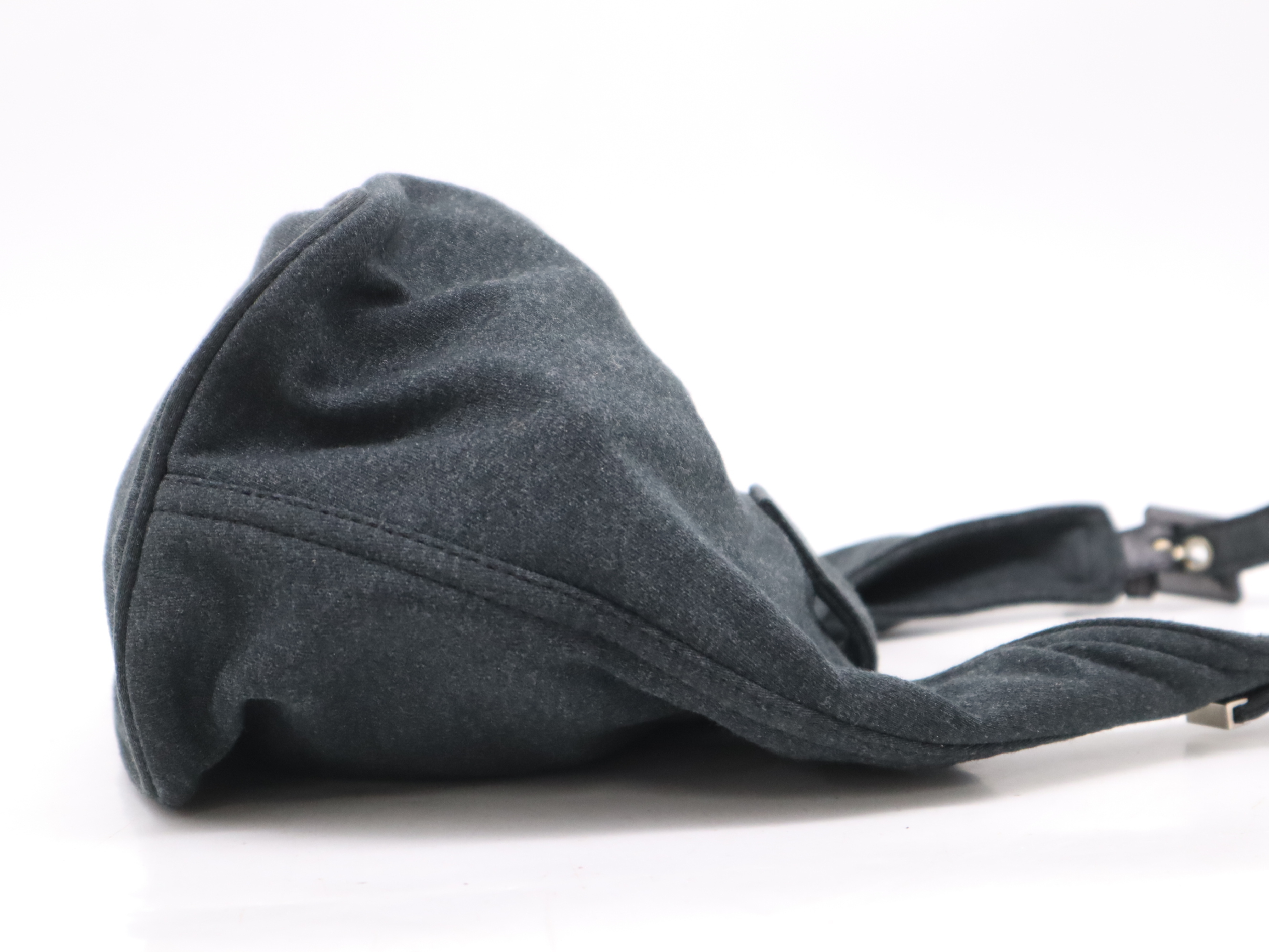 26686 Cotton One Shoulder Bag Gray SV Metal Fittings Storage Bag Included Shoulder Bag — view 5
