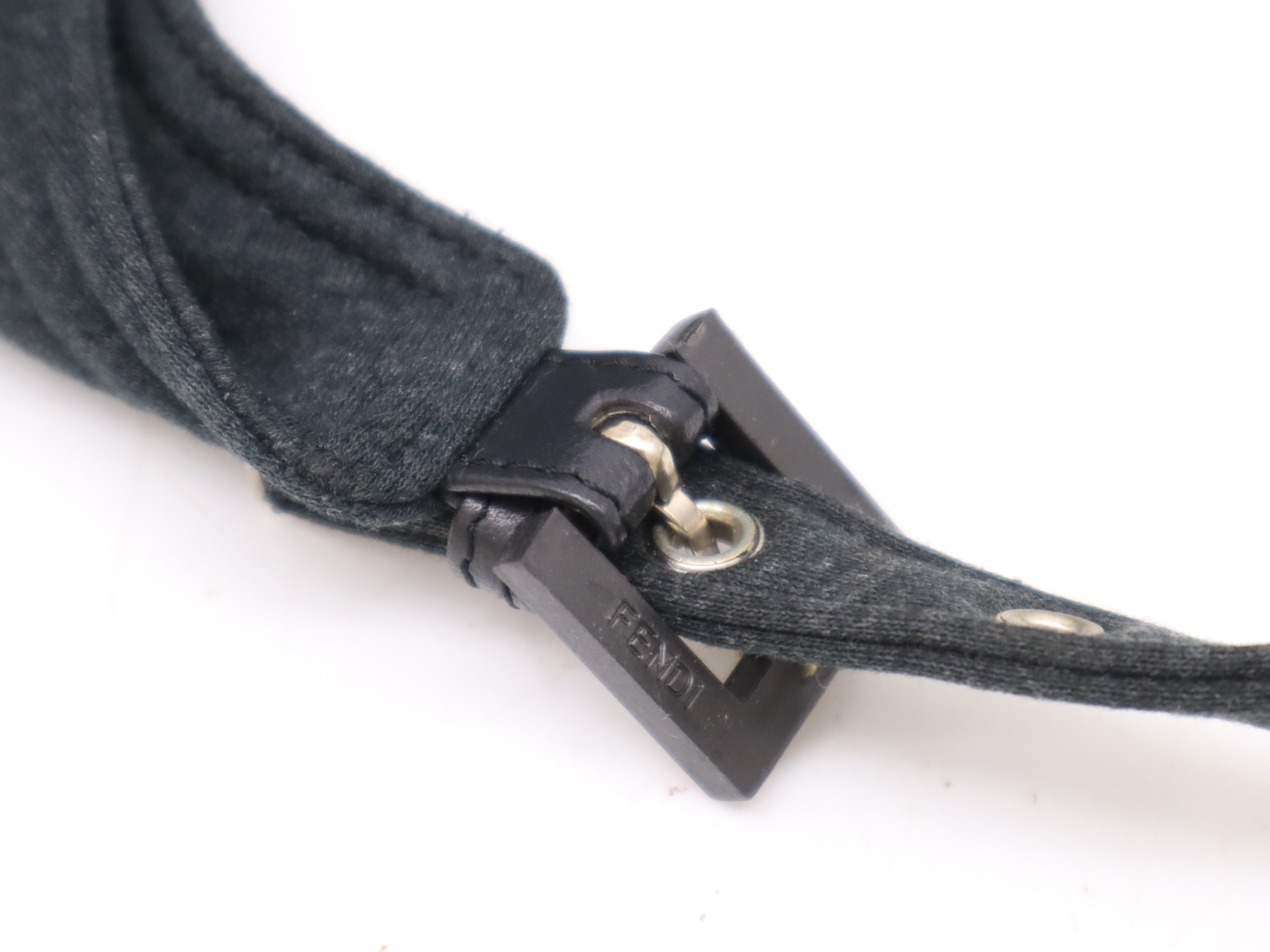 26686 Cotton One Shoulder Bag Gray SV Metal Fittings Storage Bag Included Shoulder Bag — view 7