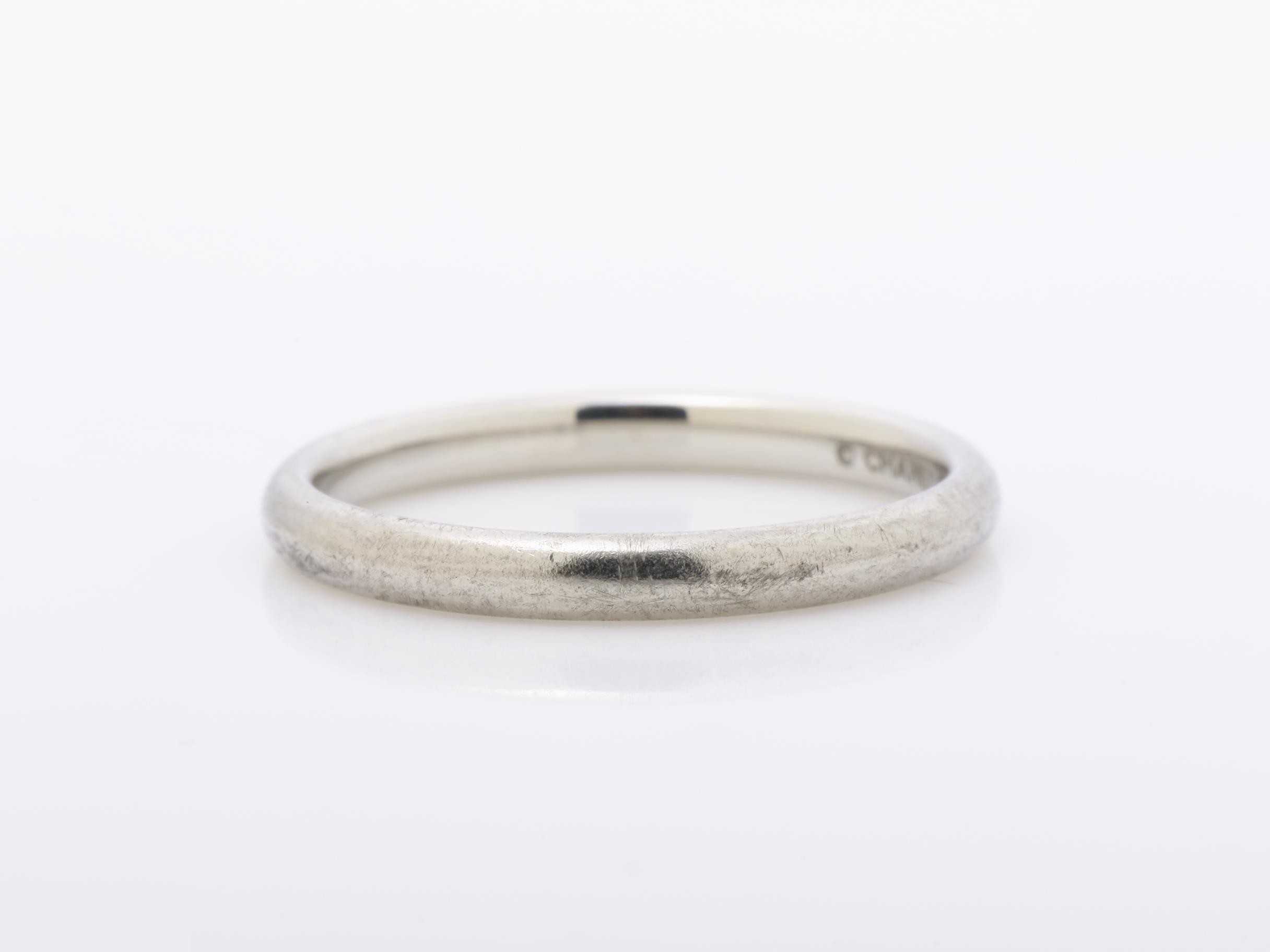 Pt950 John Parisian wedding ring #57 (actual size #16) 4.2g — view 2