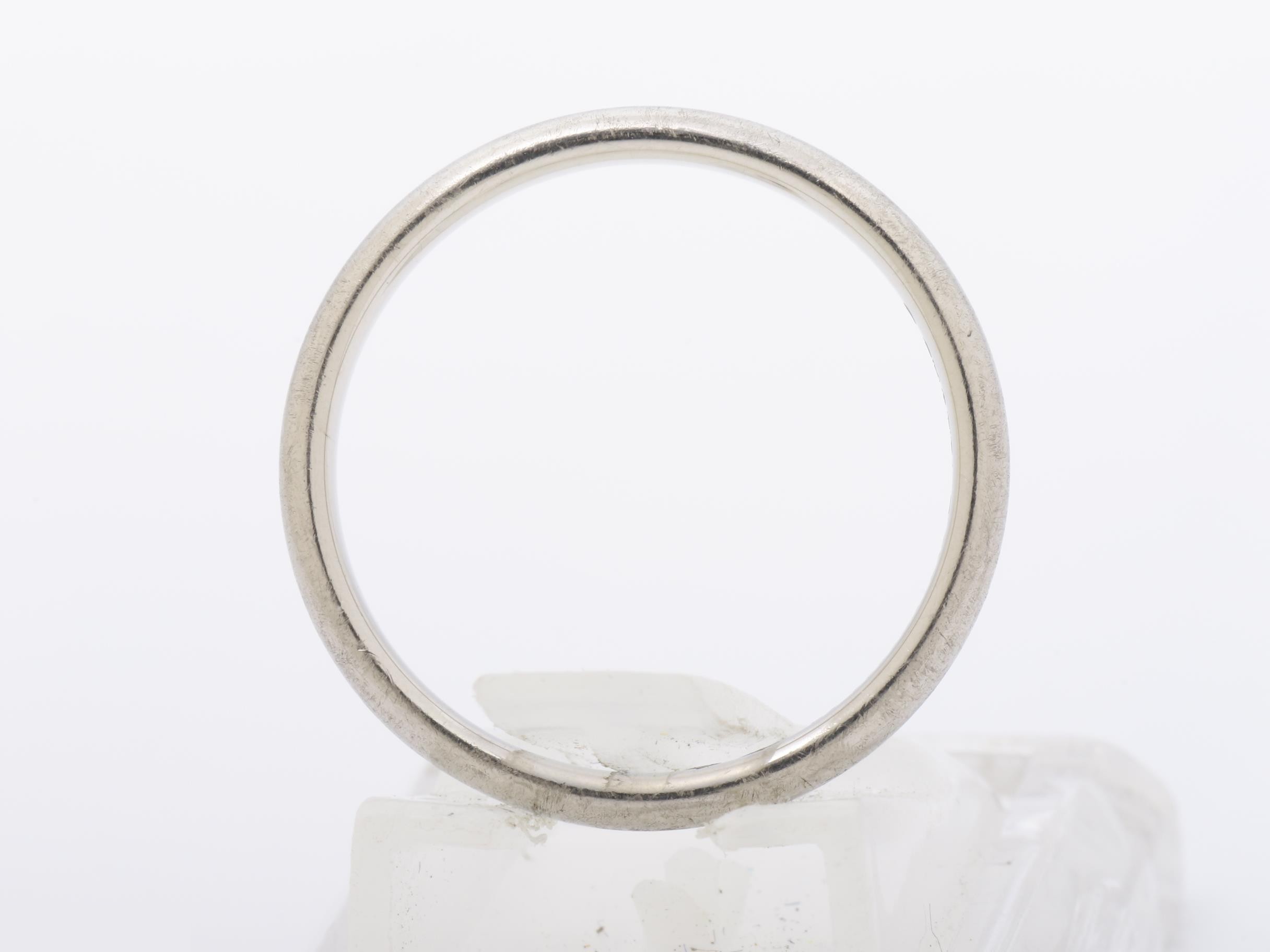 Pt950 John Parisian wedding ring #57 (actual size #16) 4.2g — view 3