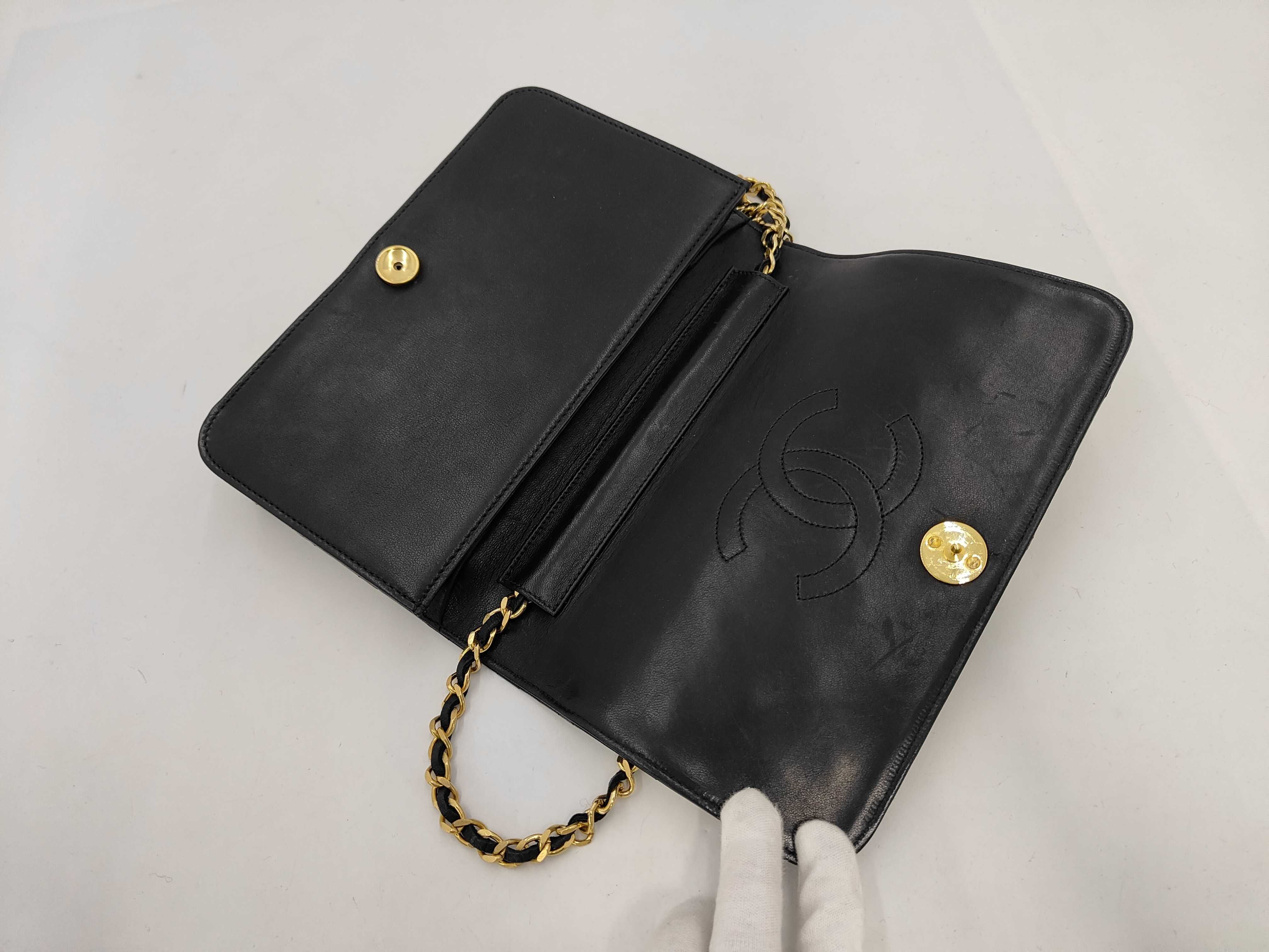 Matelassé Lambskin Push-Lock Chain Shoulder Bag (with seal) — view 6