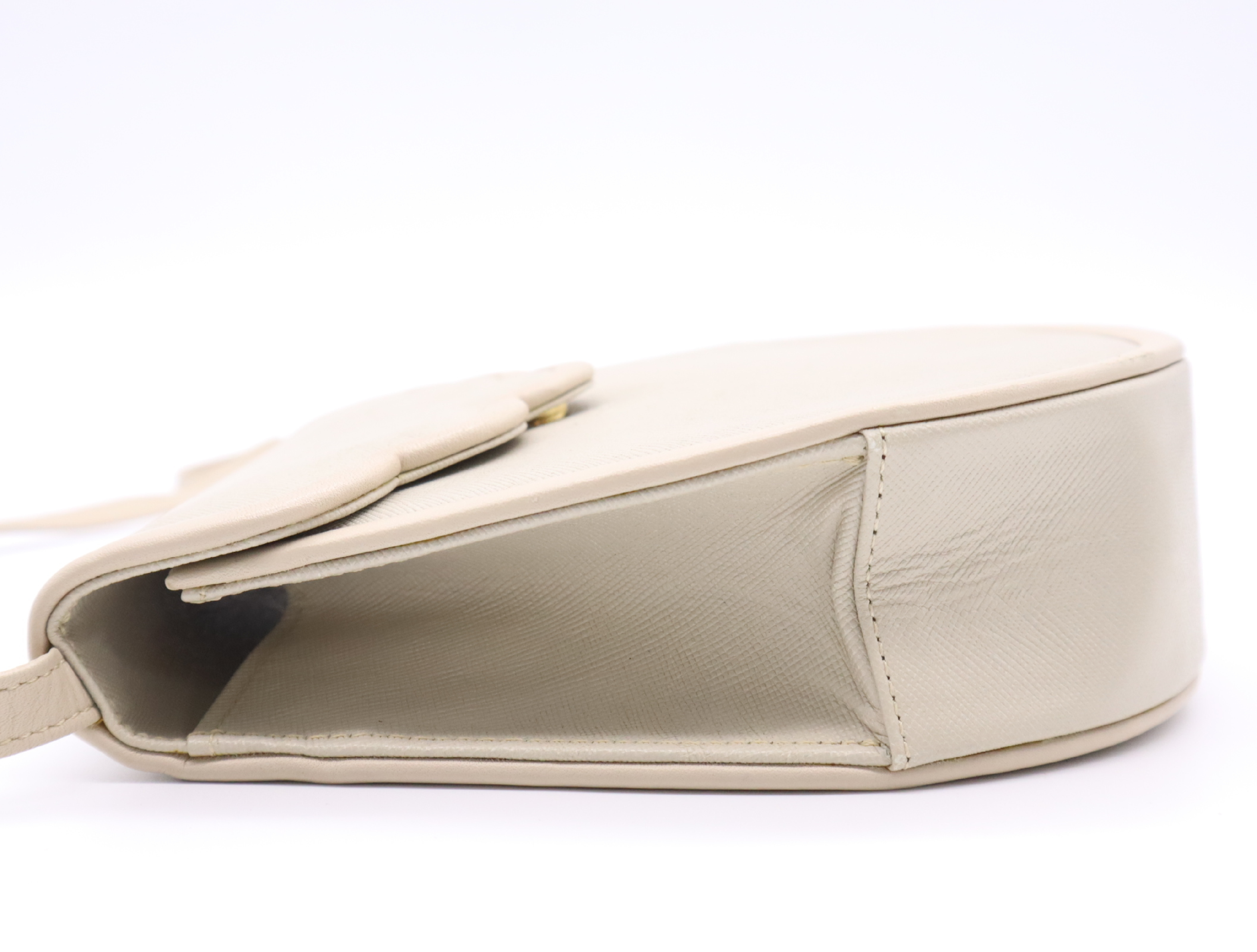PVC Shoulder Bag, Ivory — view 3