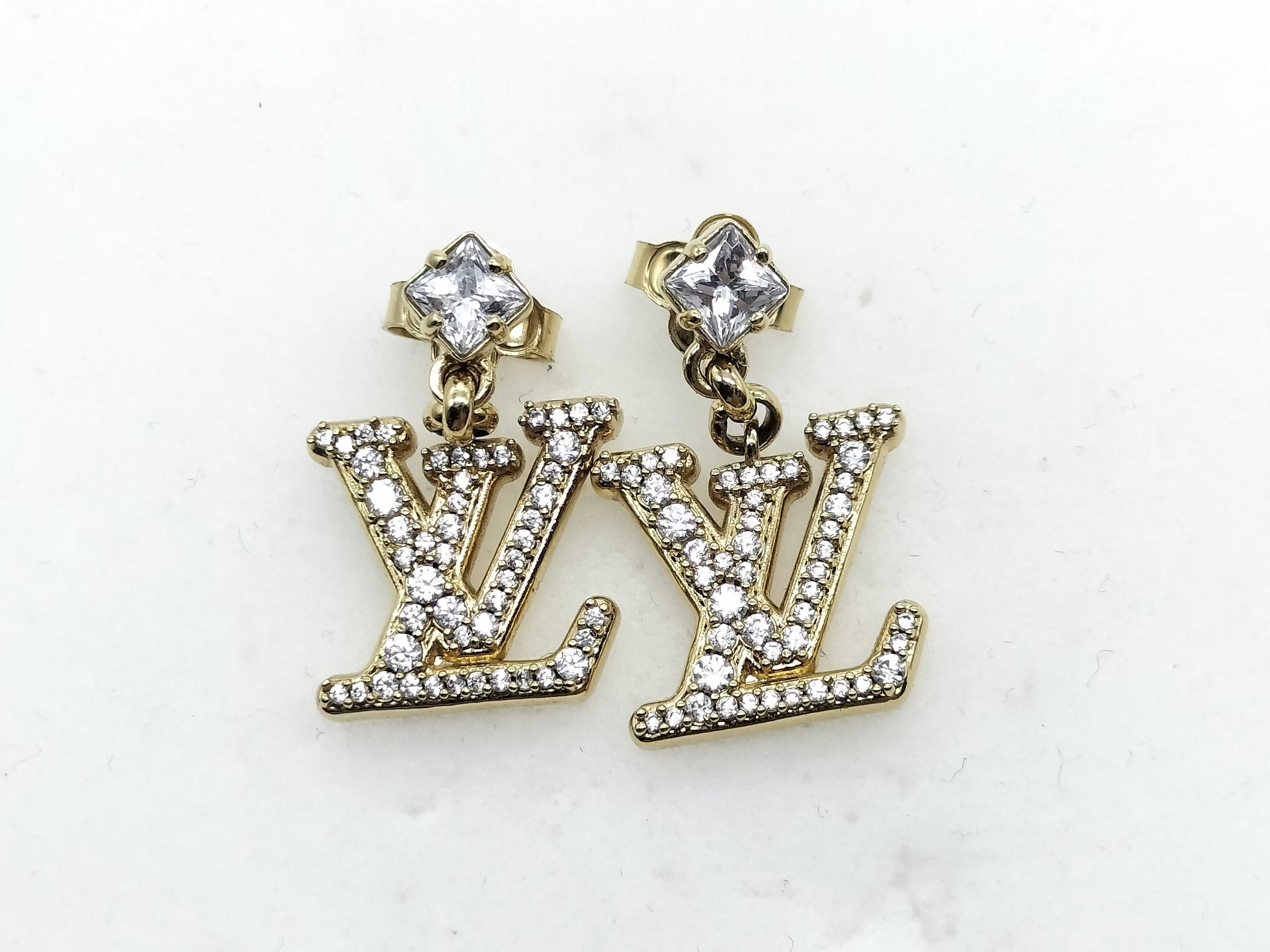 M01844 Lady LV Rhinestone Earrings