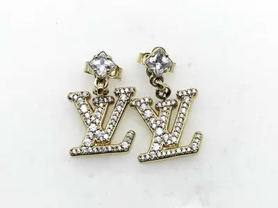 M01844 Lady LV Rhinestone Earrings