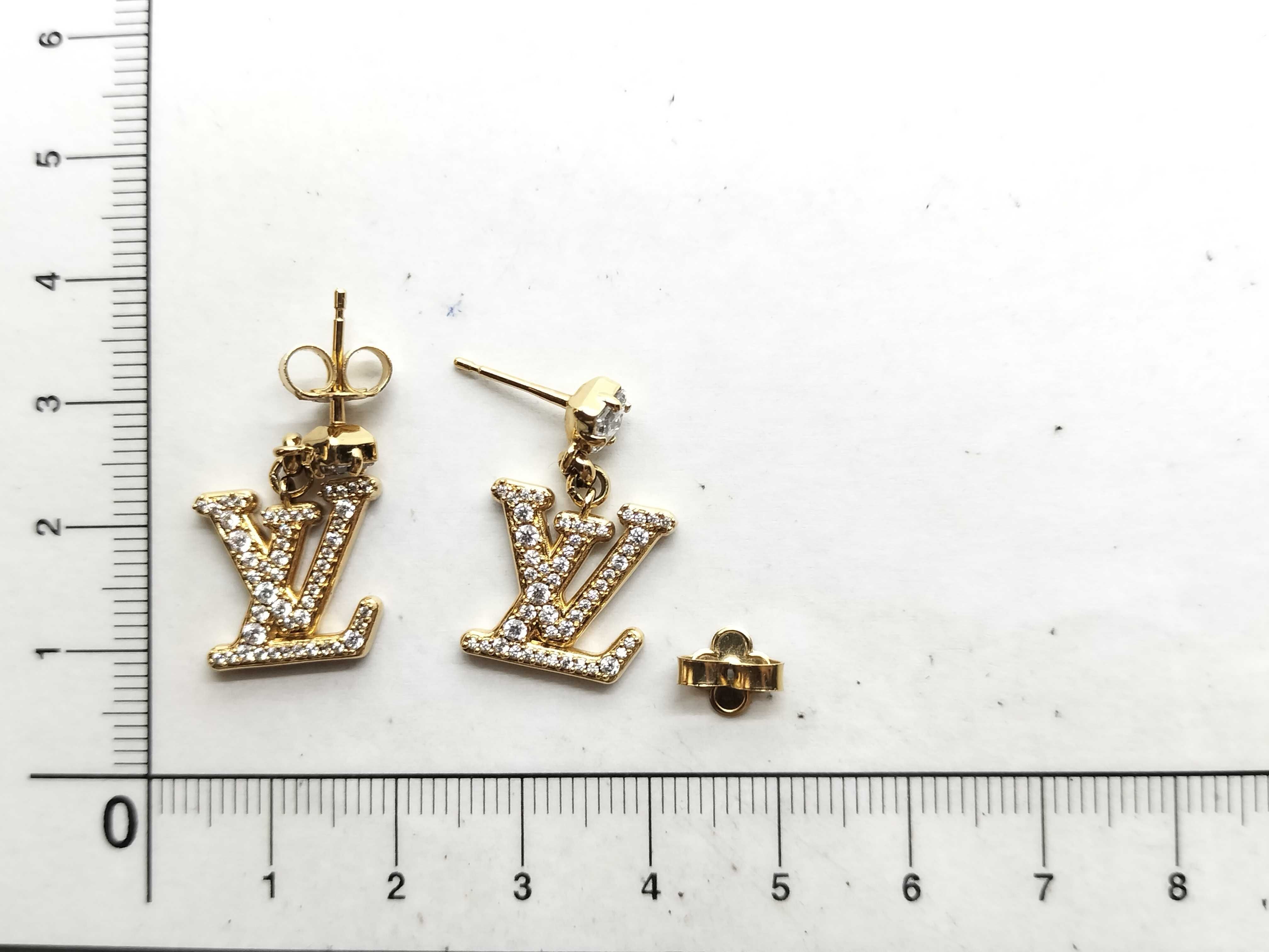 M01844 Lady LV Rhinestone Earrings — view 7