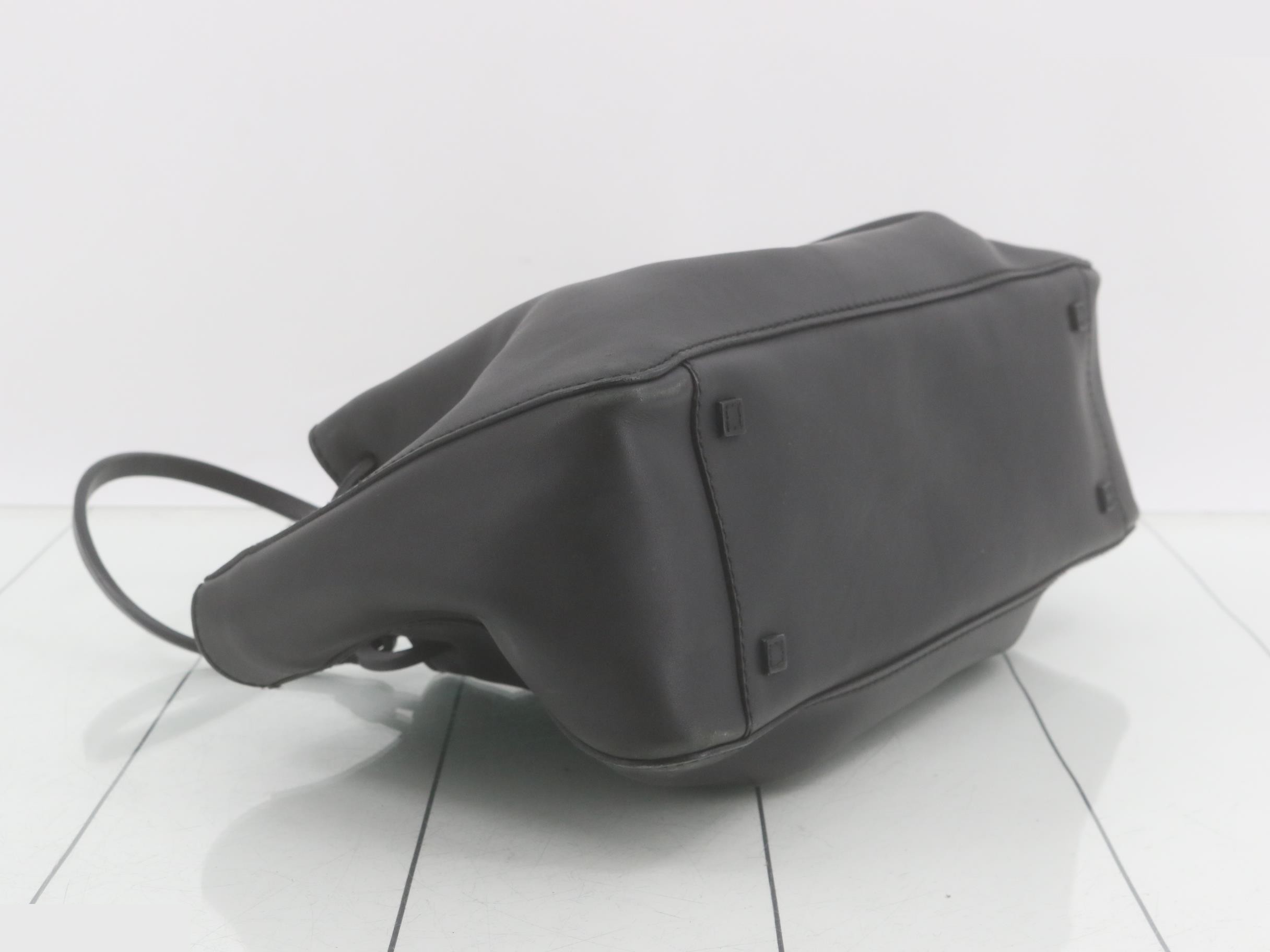 handbag vintage leather black — view 5