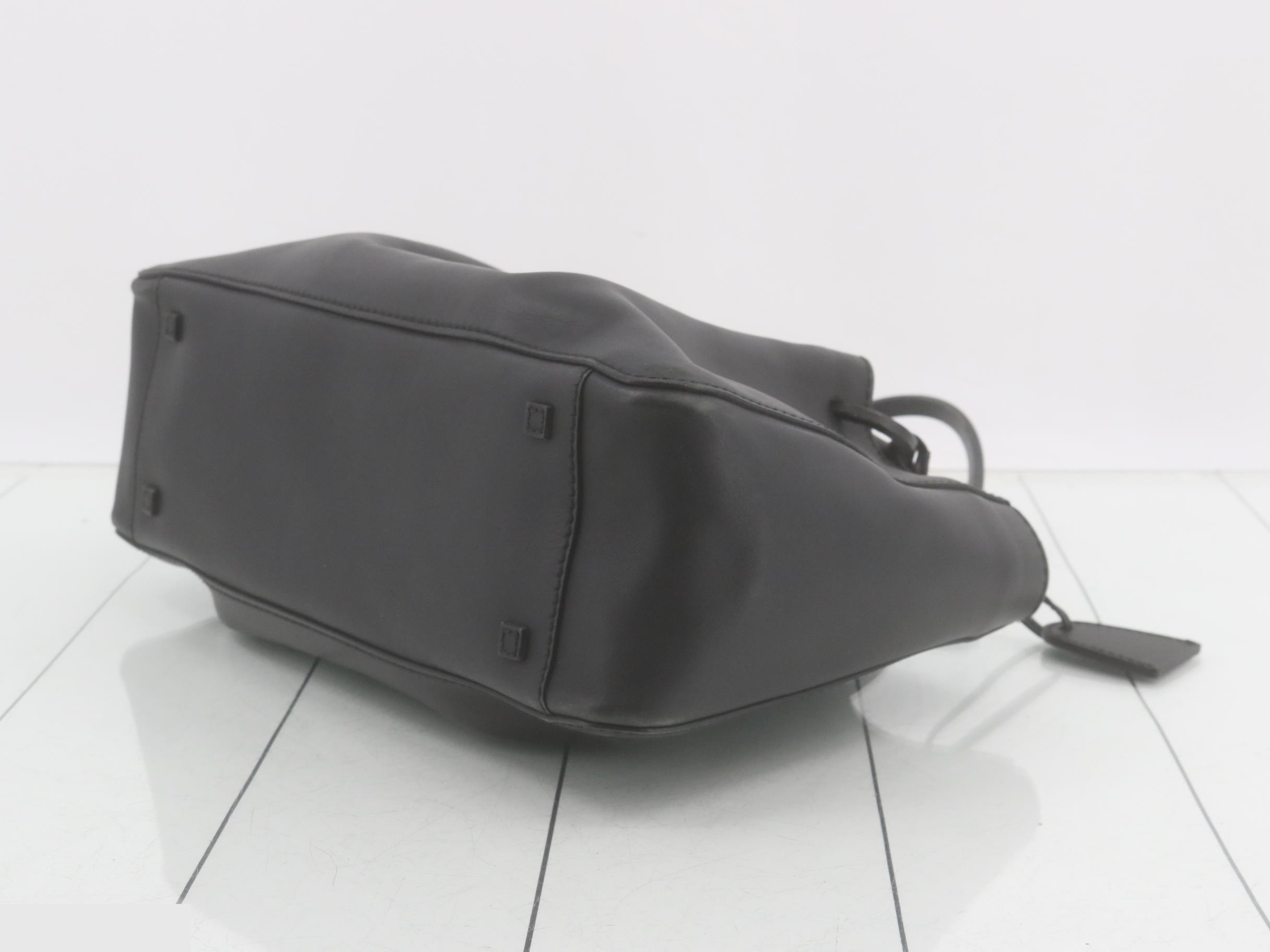 handbag vintage leather black — view 6