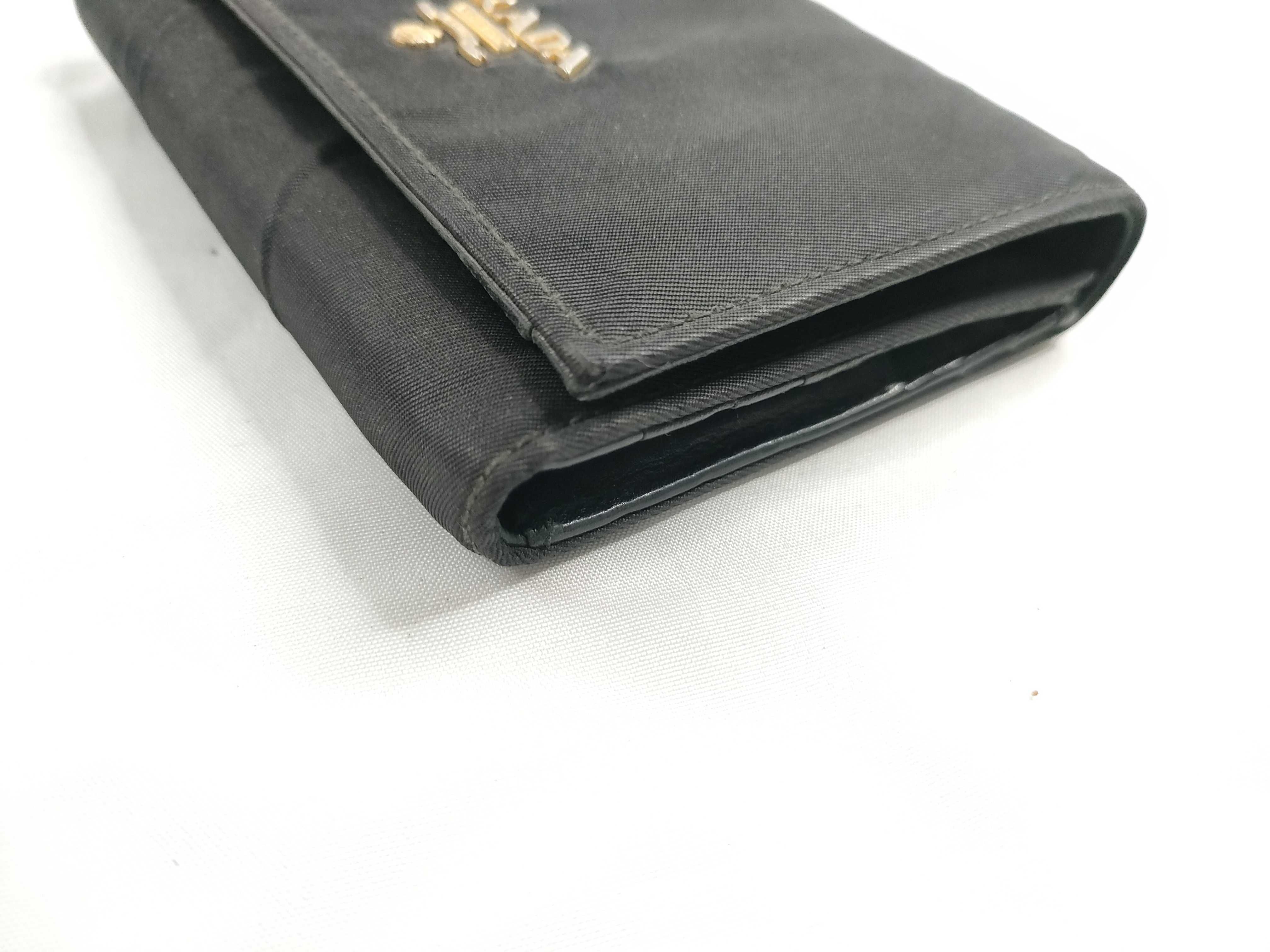 Nylon x Leather Tri-fold Wallet — view 3
