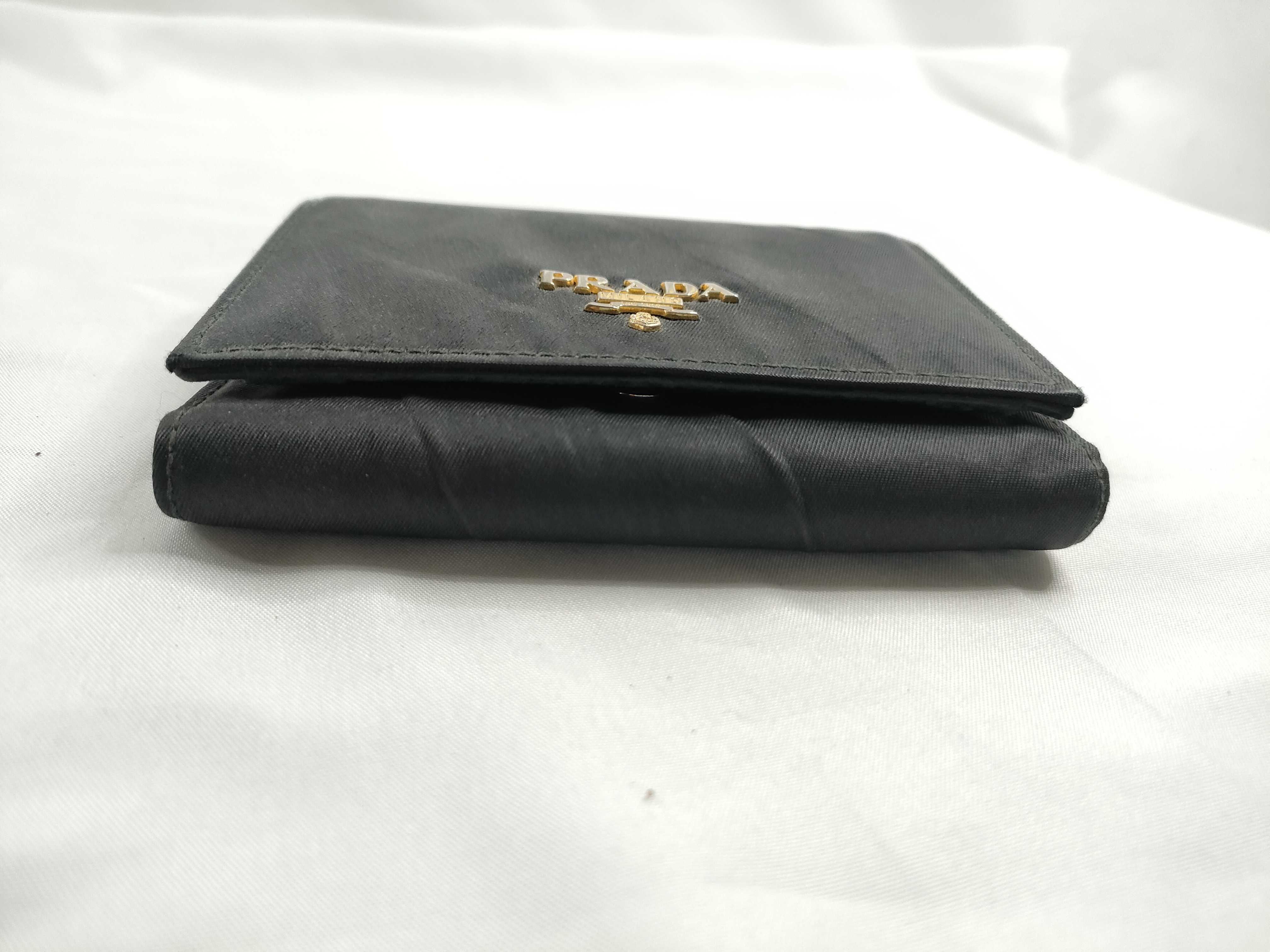 Nylon x Leather Tri-fold Wallet — view 6