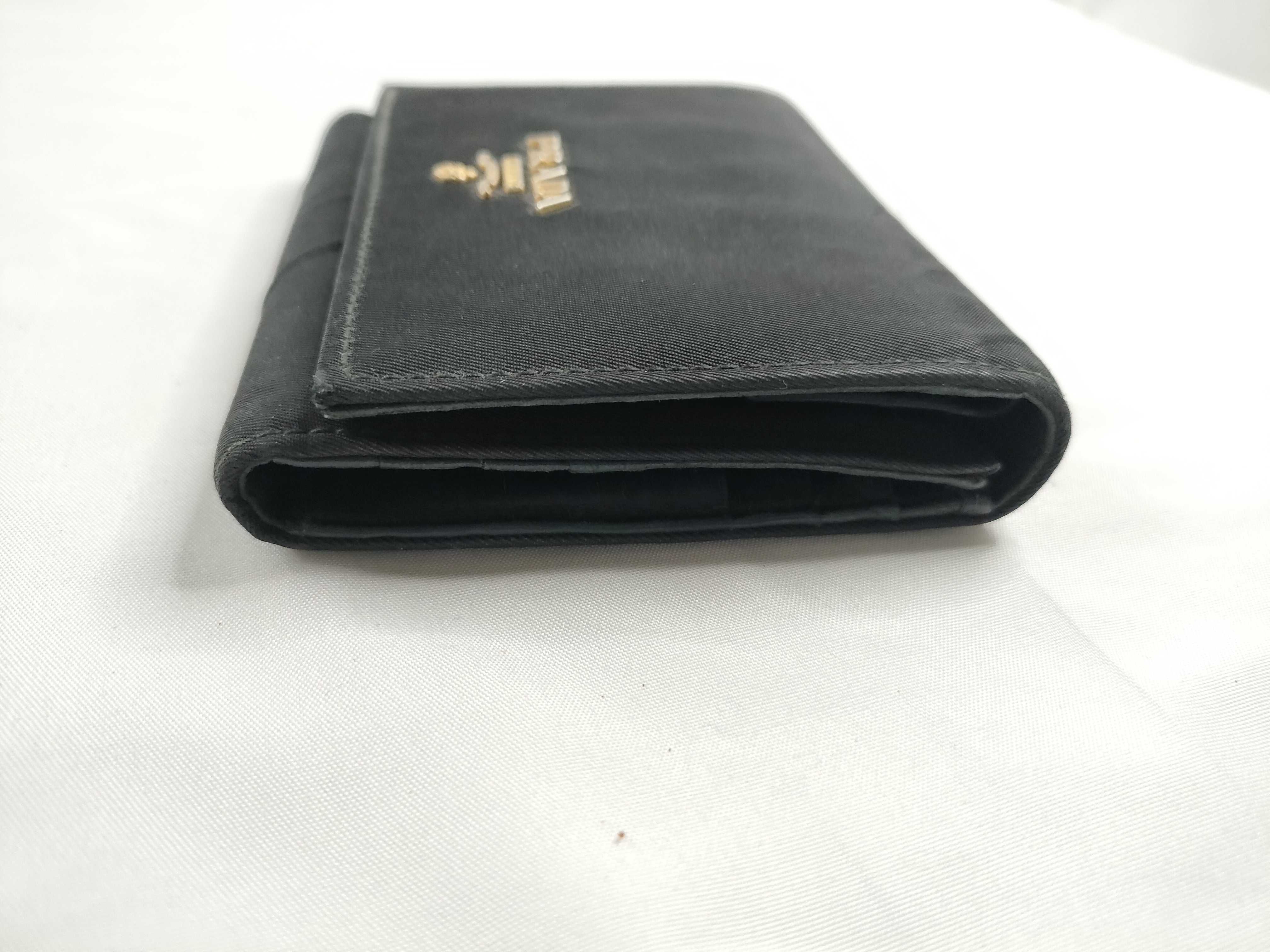 Nylon x Leather Tri-fold Wallet — view 7