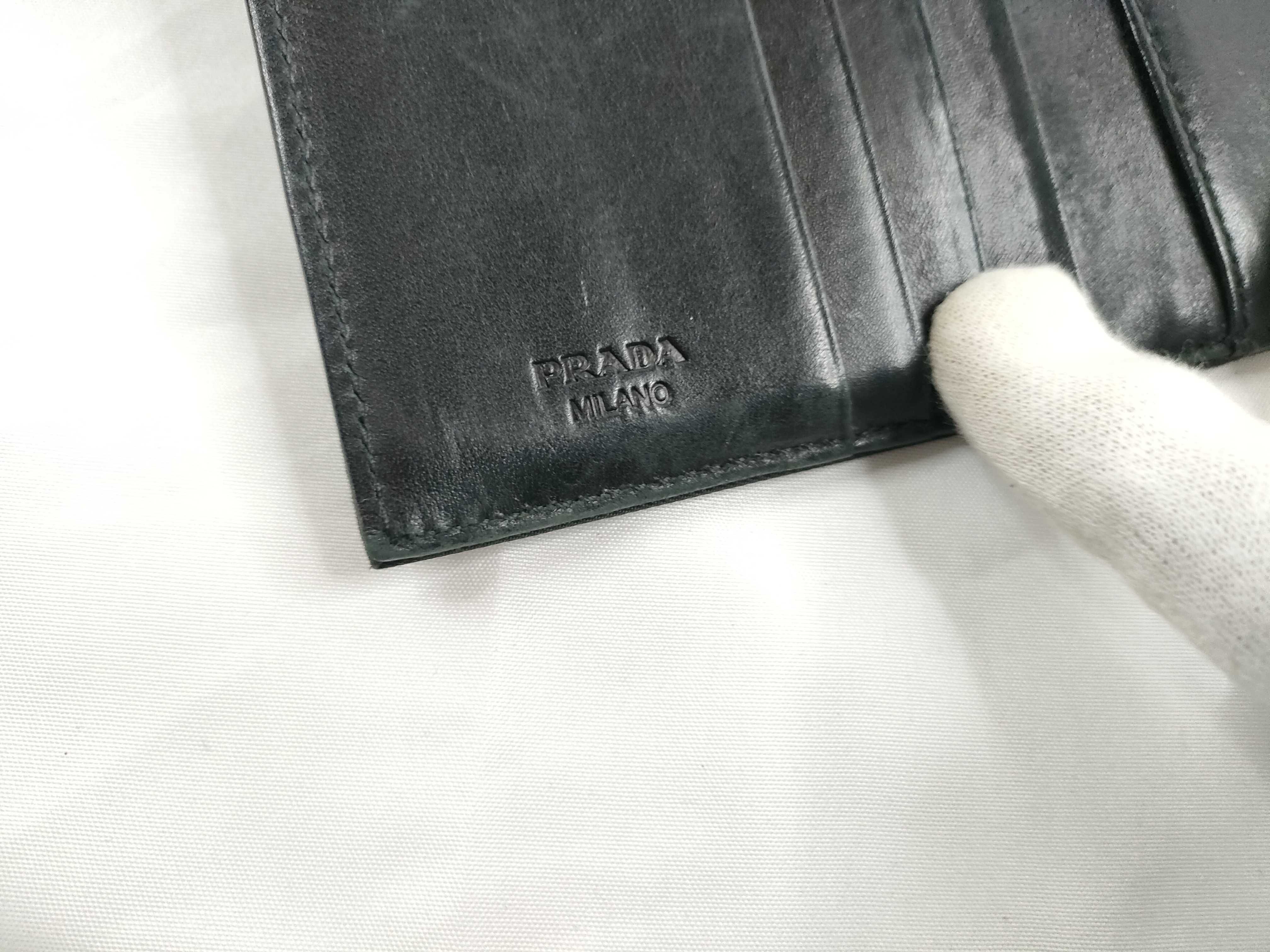 Nylon x Leather Tri-fold Wallet — view 9