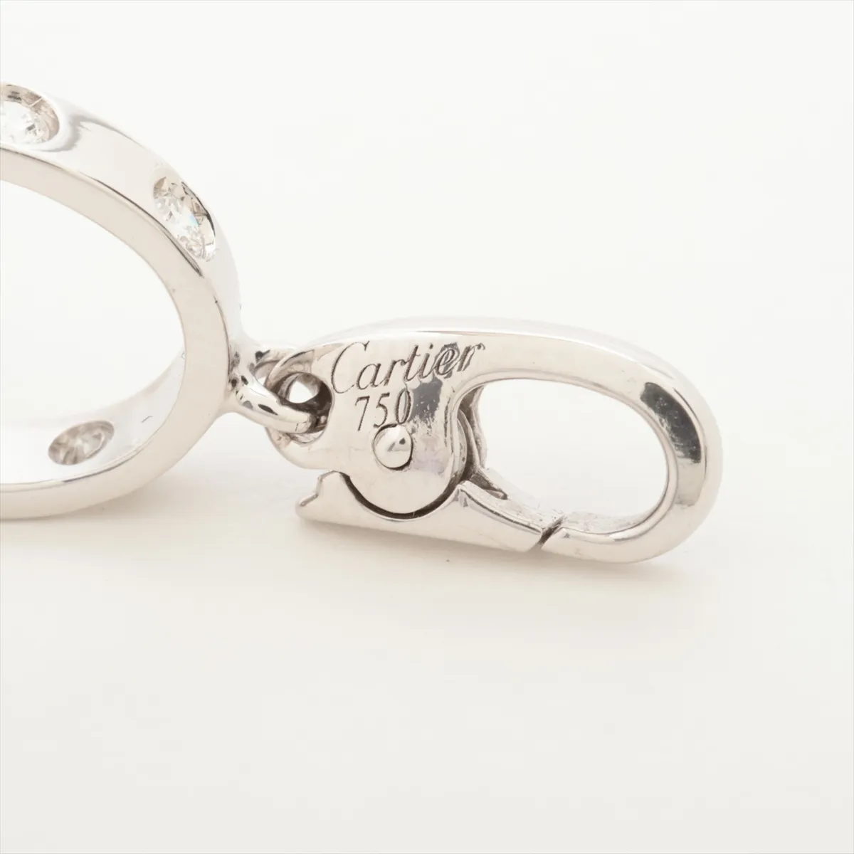 Loveful Diamond Charm, 750 (WG), 2.7g, 976076, double-stamped engraving, — view 3