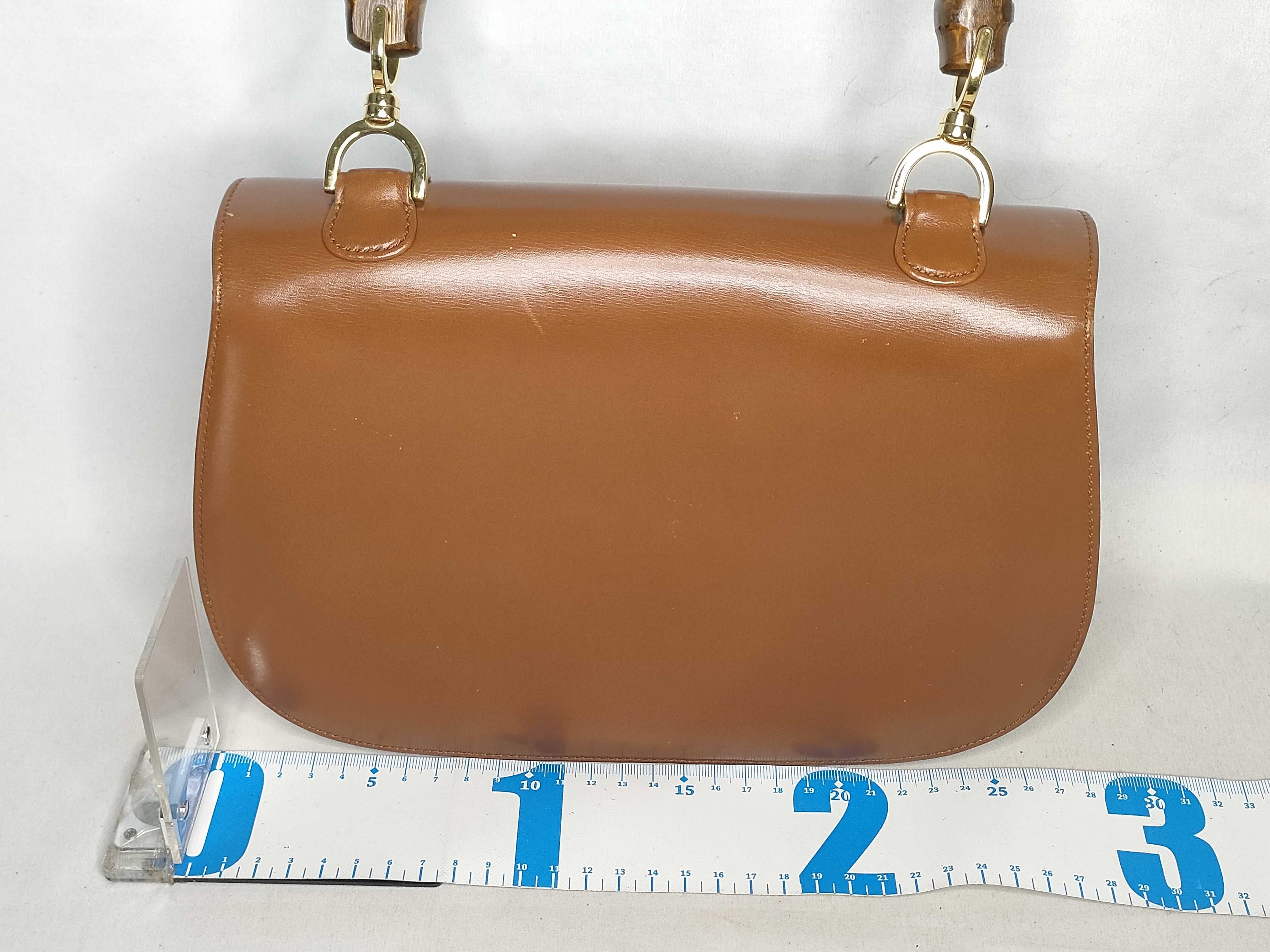 Bamboo Leather Handbag, Beige, 000 01 0633 (Handbag) — view 2