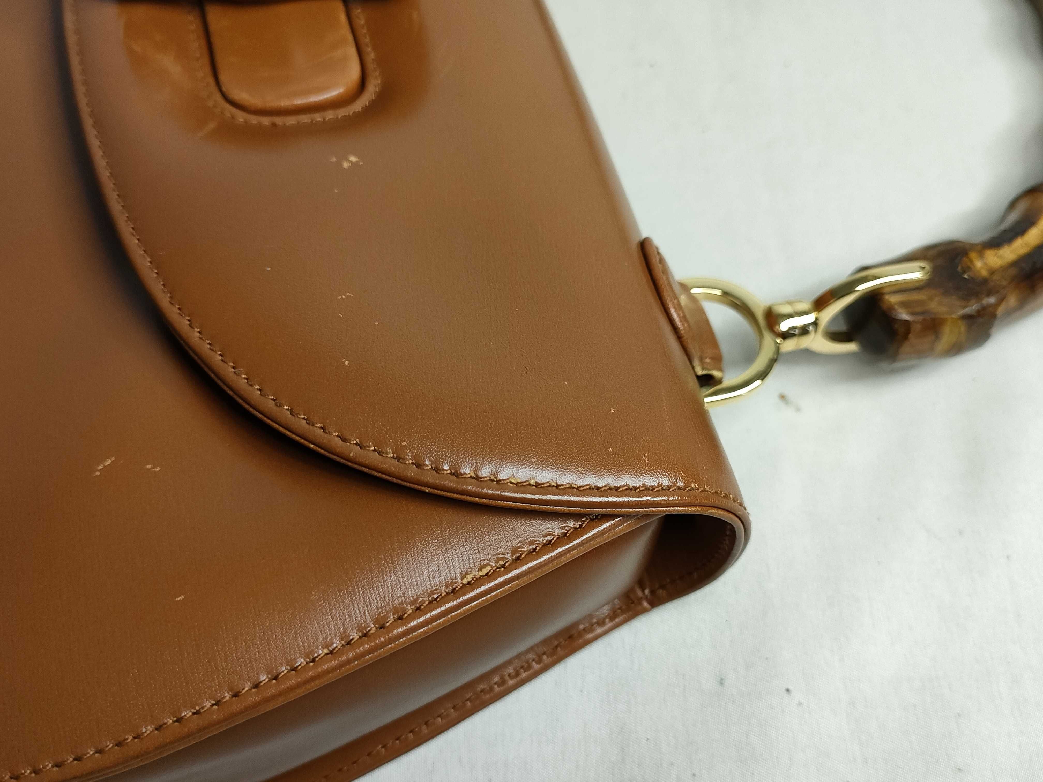 Bamboo Leather Handbag, Beige, 000 01 0633 (Handbag) — view 14