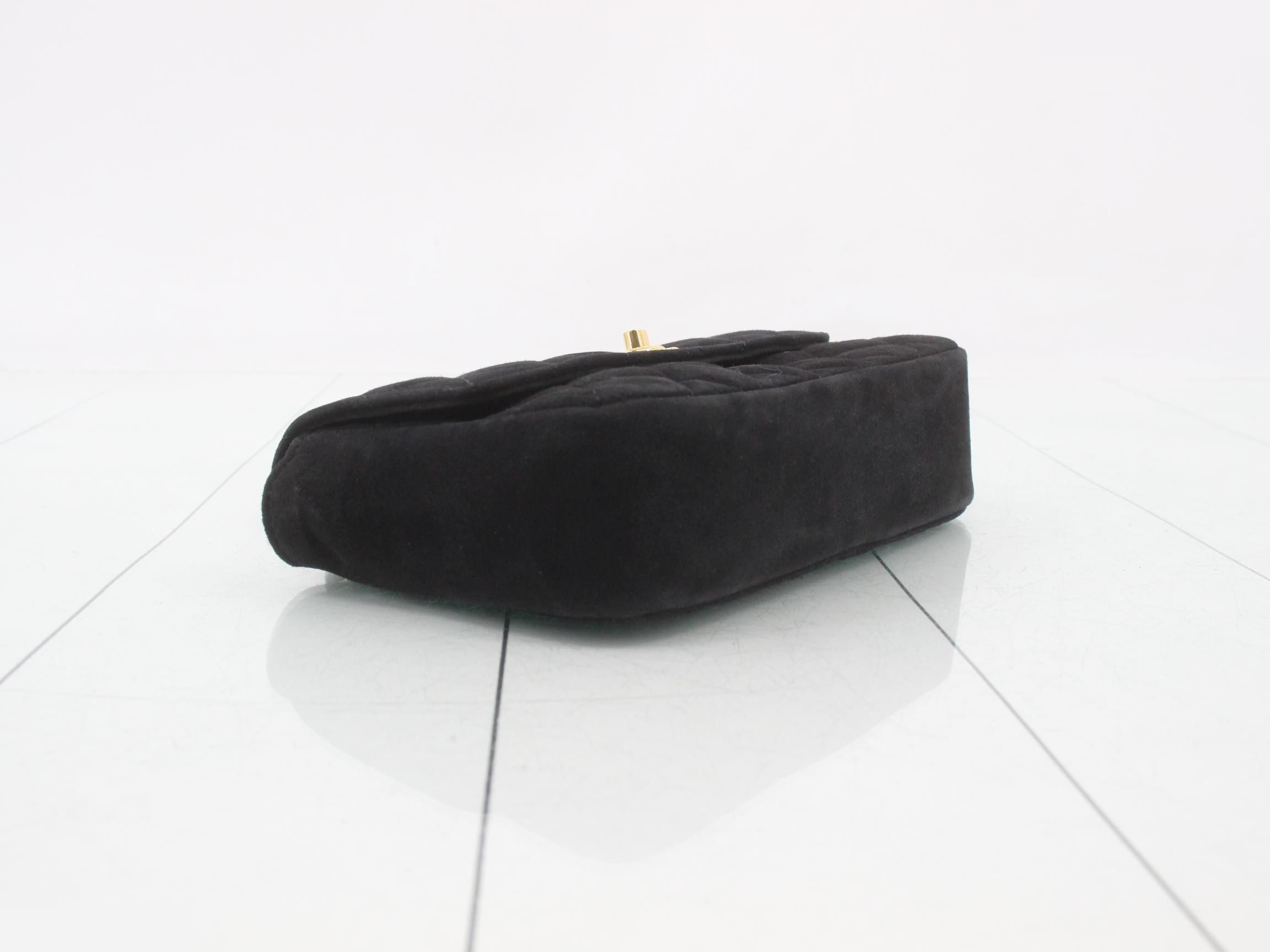 Matelassé Suede Chain Shoulder Bag — view 5