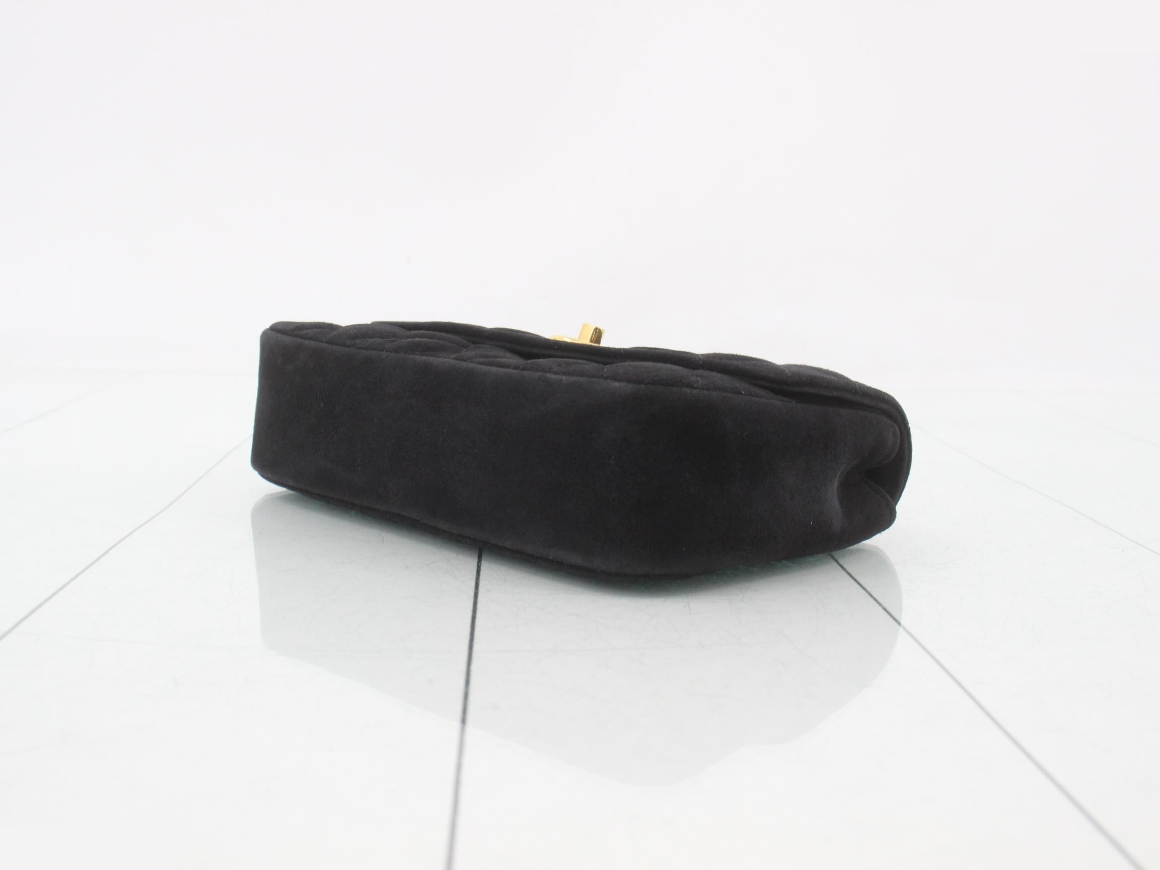 Matelassé Suede Chain Shoulder Bag — view 6