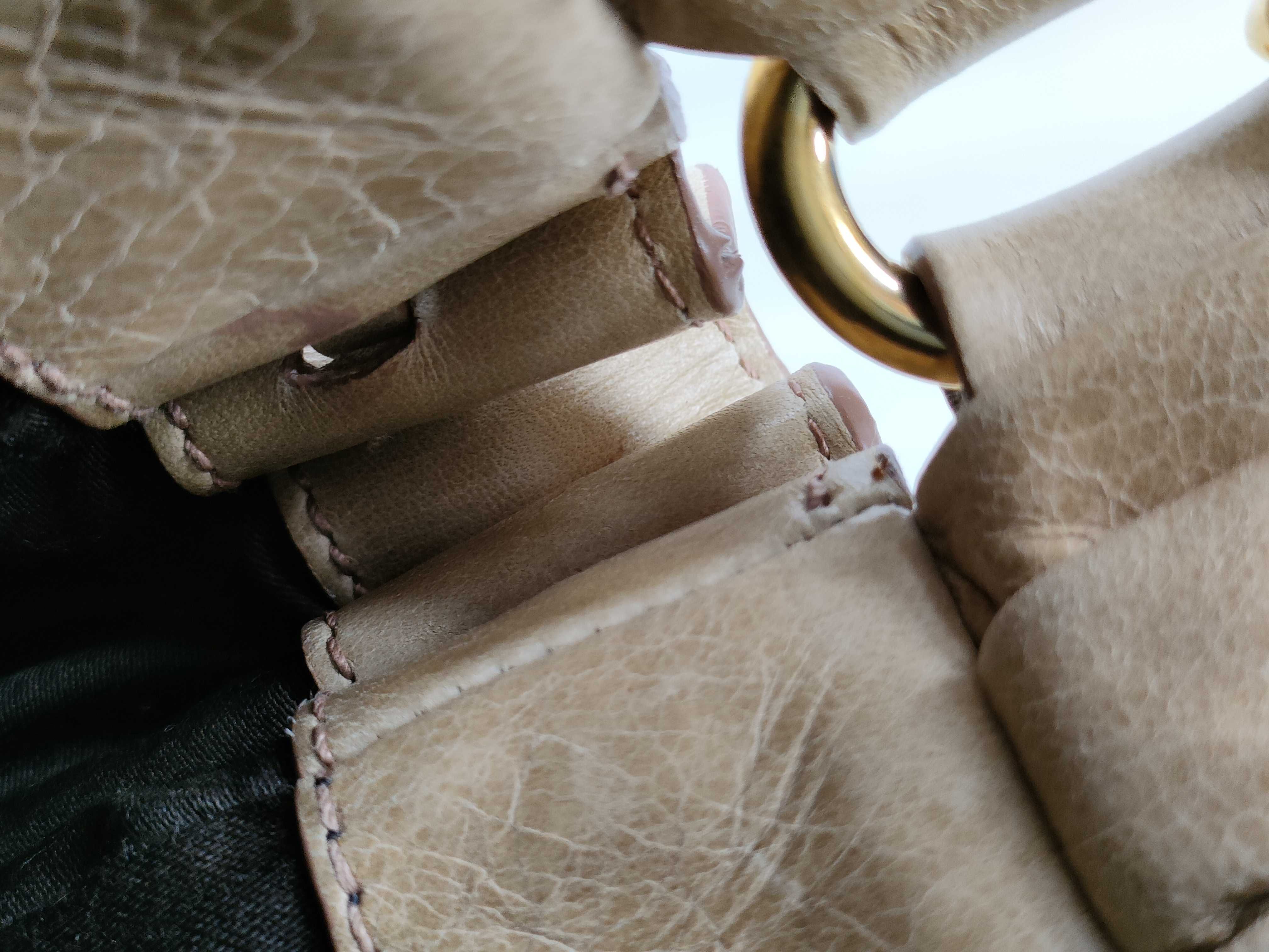 Vitello Luxe 2-Way Bag, Beige Handbag — view 11