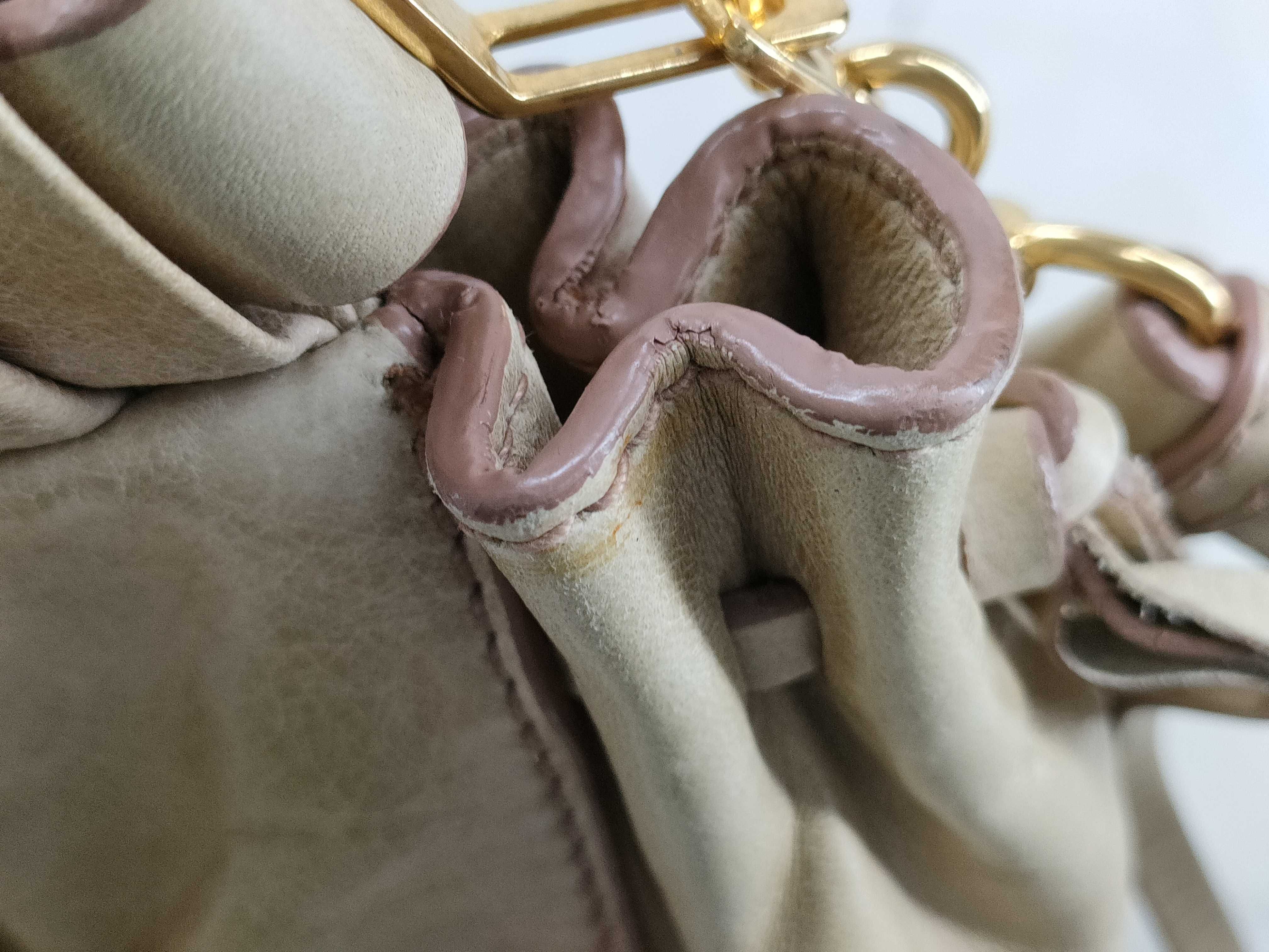 Vitello Luxe 2-Way Bag, Beige Handbag — view 12