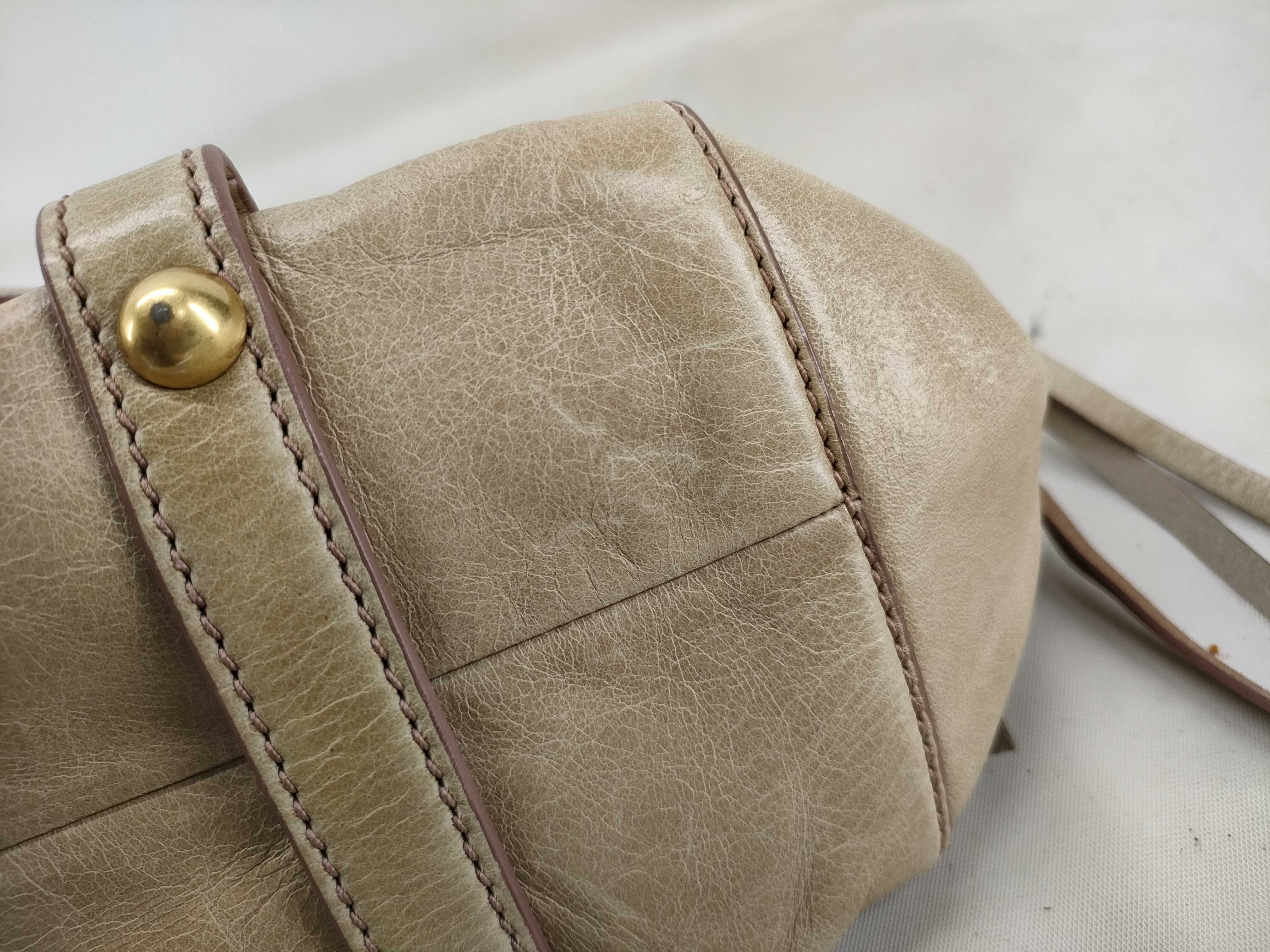 Vitello Luxe 2-Way Bag, Beige Handbag — view 13