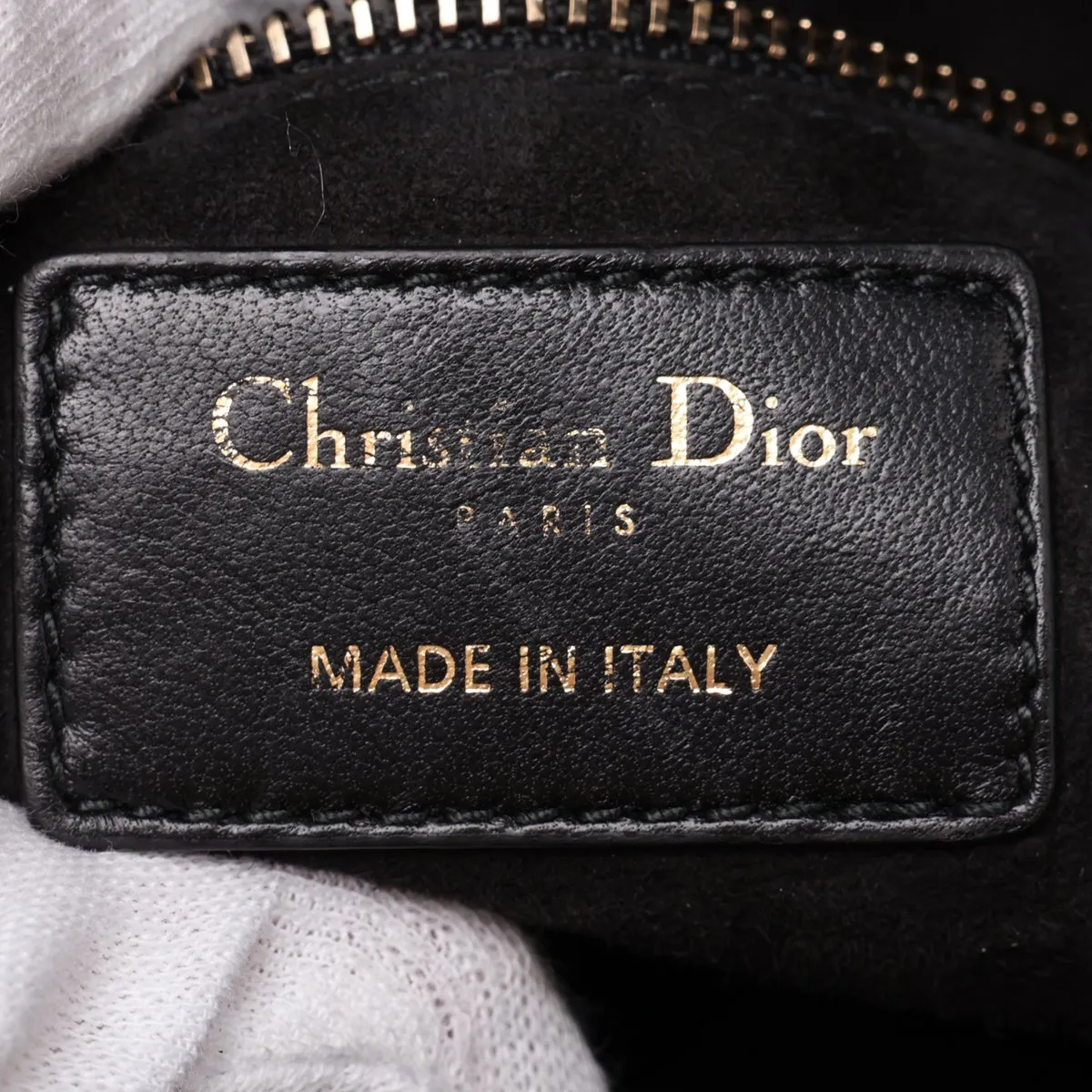 Cannage Lady Dior Mini Leather x Studs 2-Way Handbag, Black — view 11