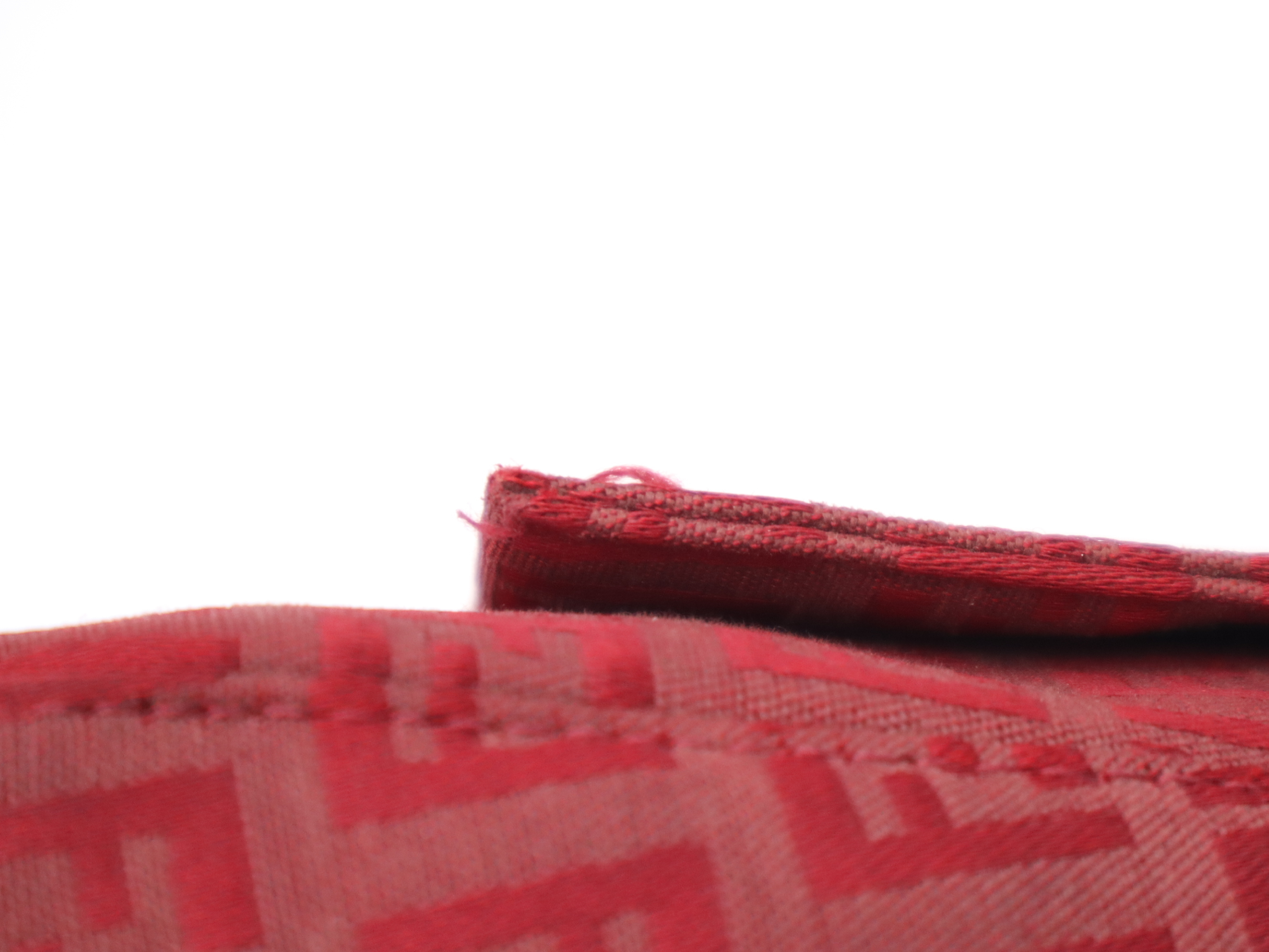 Canvas Zucchino Mamma Bucket Red Silver Hardware Shoulder Bag — view 9