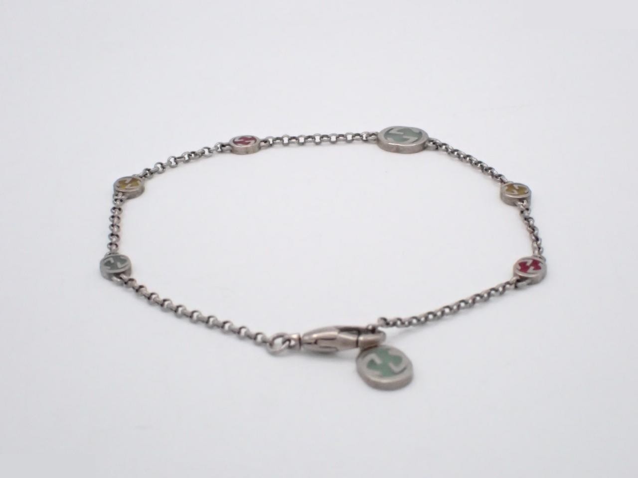 Interlocking bracelet, multicolor, 925 sterling silver / 3.3g — view 2