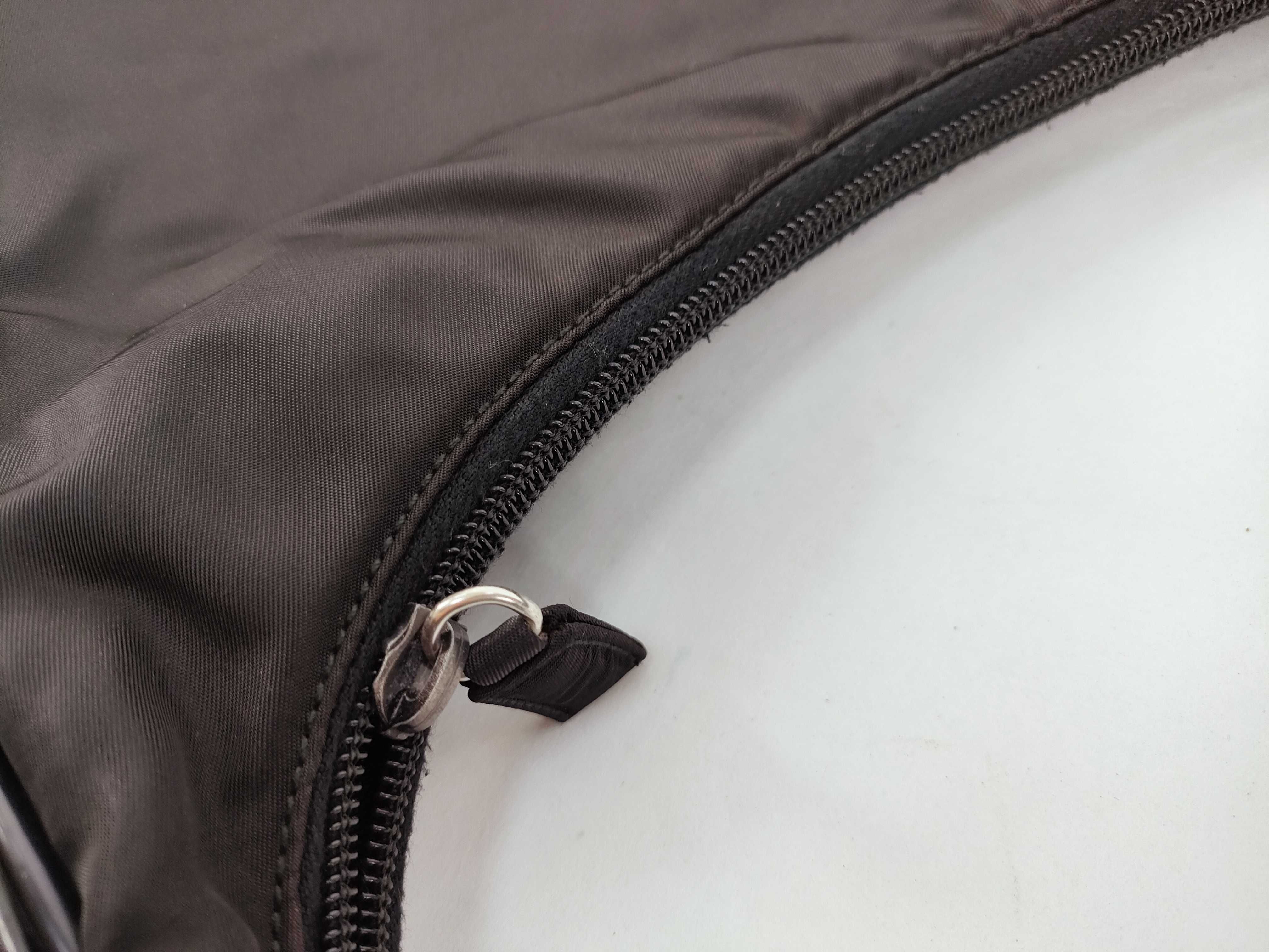 Nylon Triangle Logo Hardware Nylon Leather Shoulder Bag — view 9