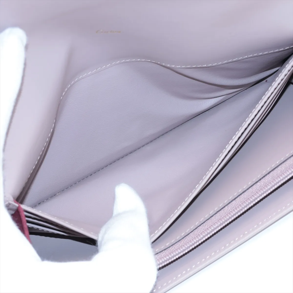 Must C Leather Long Wallet Beige — view 4