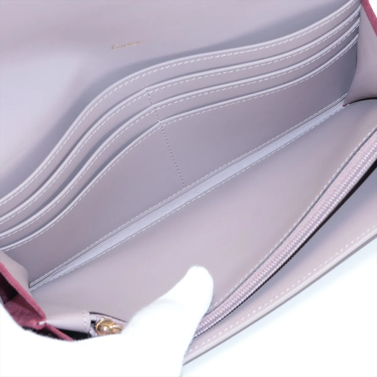 Must C Leather Long Wallet Beige — view 5
