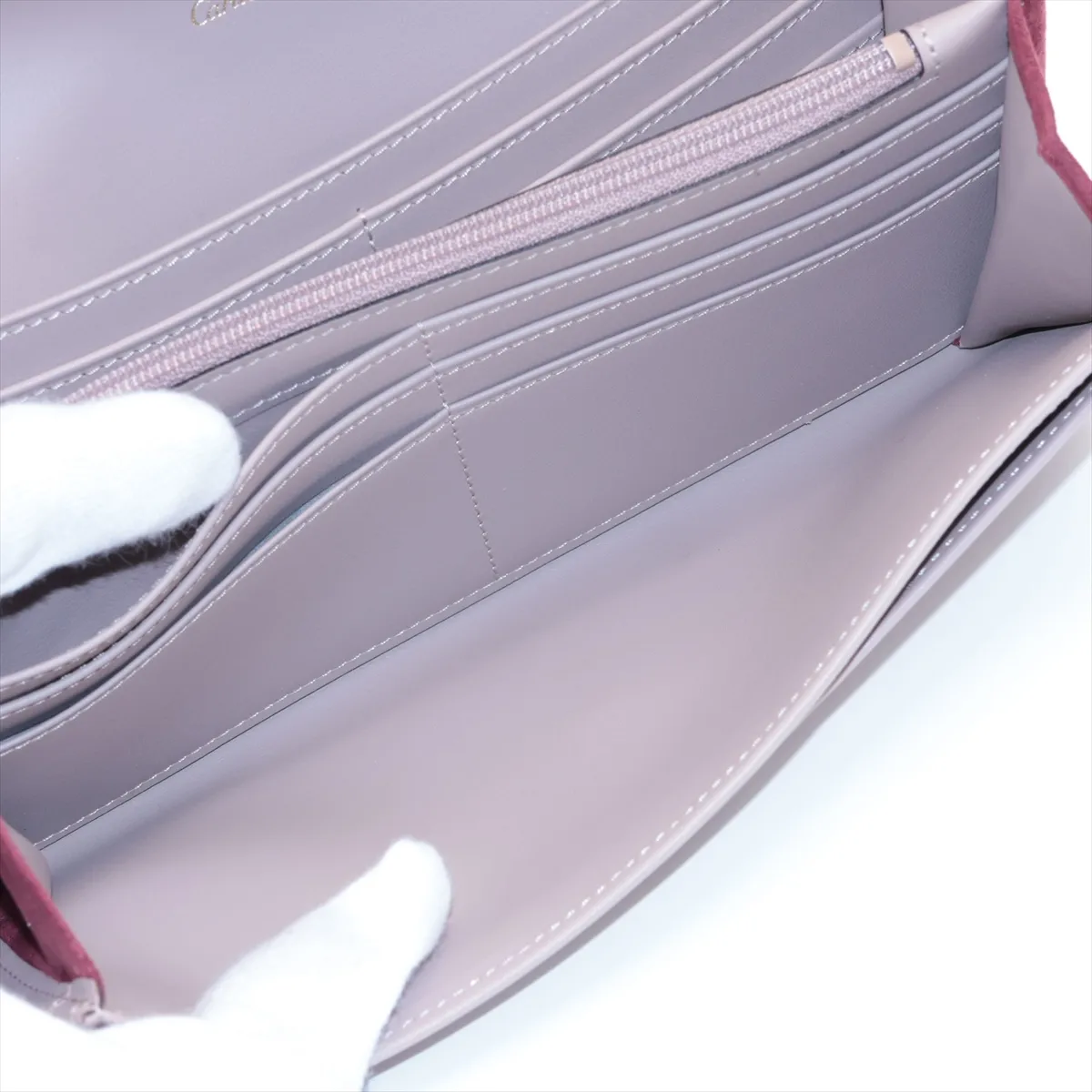 Must C Leather Long Wallet Beige — view 6