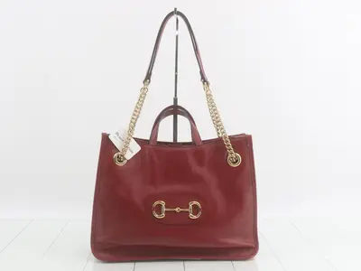 Horsebit 1955 Tote Bag, Leather, Chain