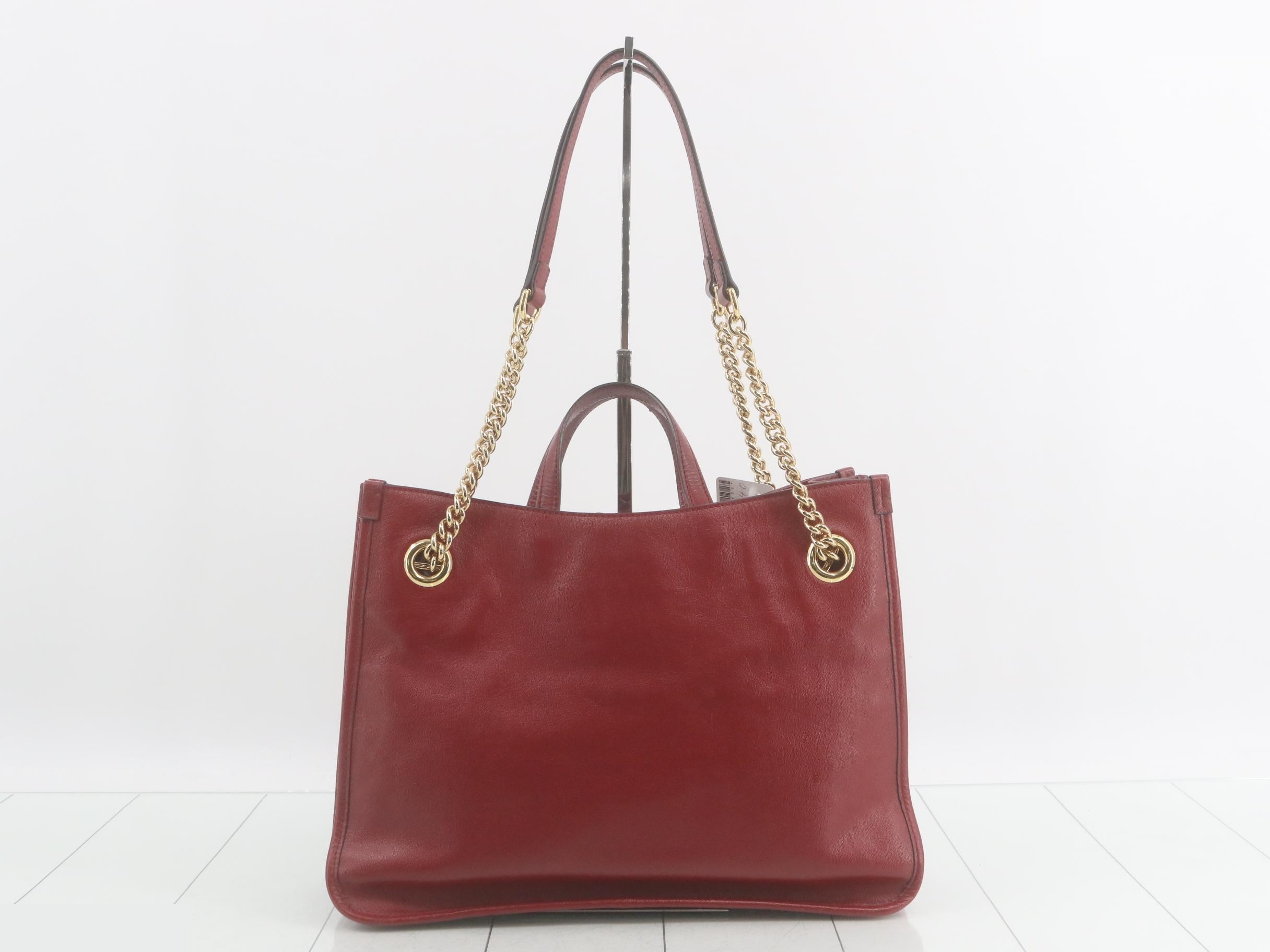 Horsebit 1955 Tote Bag, Leather, Chain — view 2