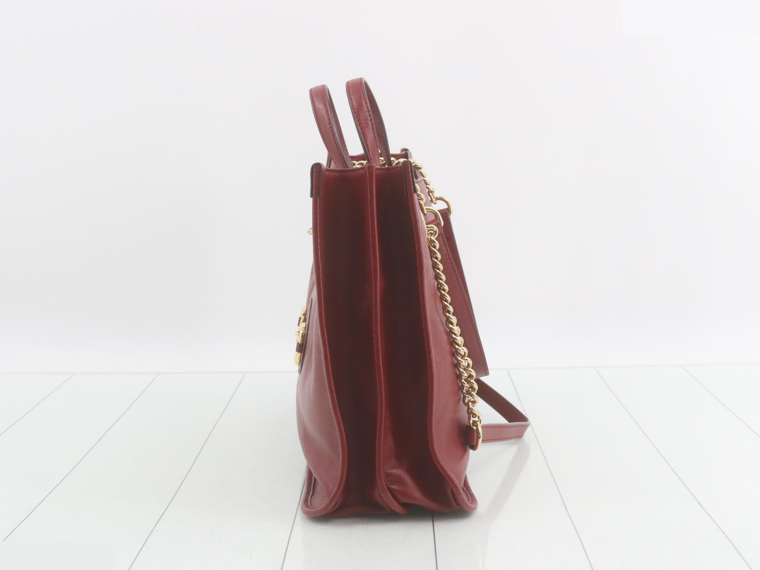 Horsebit 1955 Tote Bag, Leather, Chain — view 3