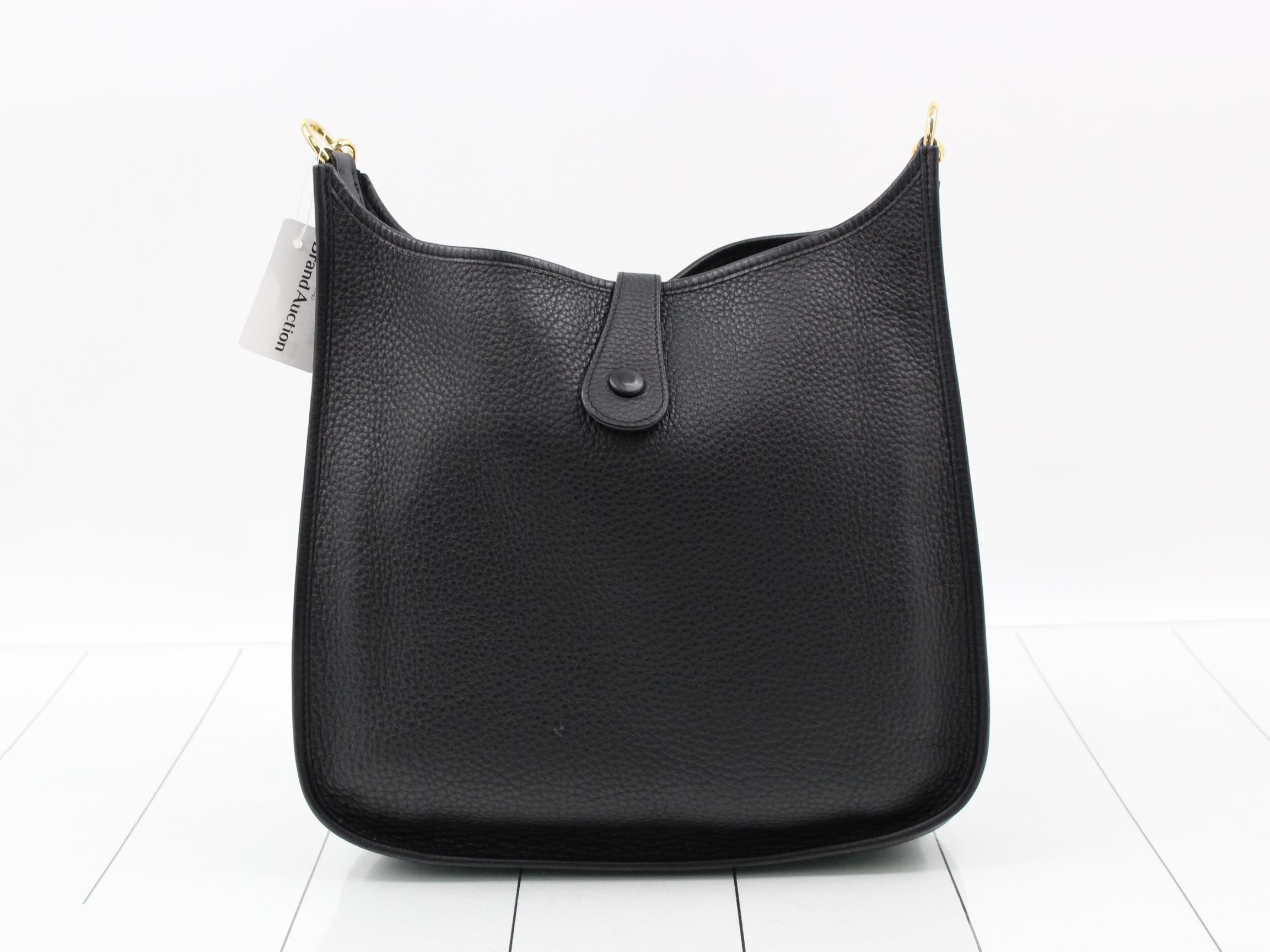 Evelyn, Black, G stamp, Gold hardware — view 2