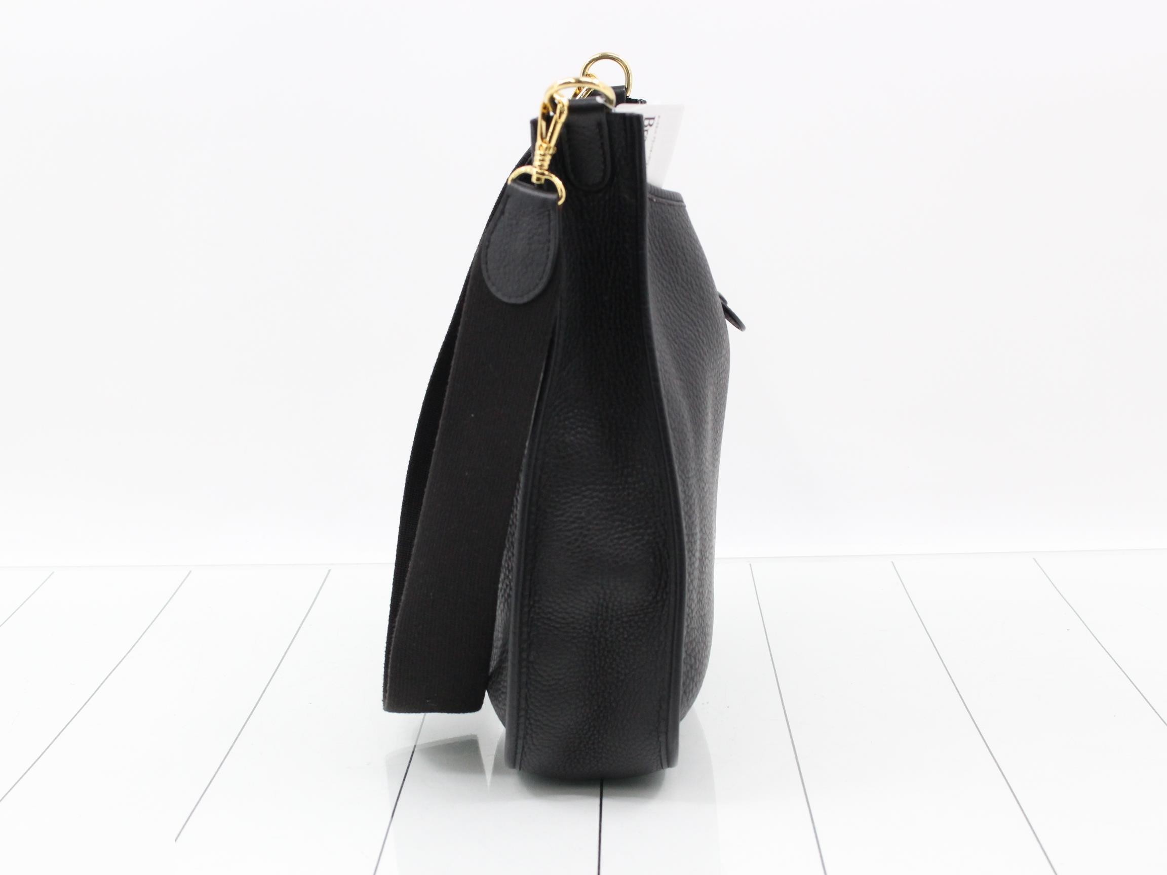 Evelyn, Black, G stamp, Gold hardware — view 3