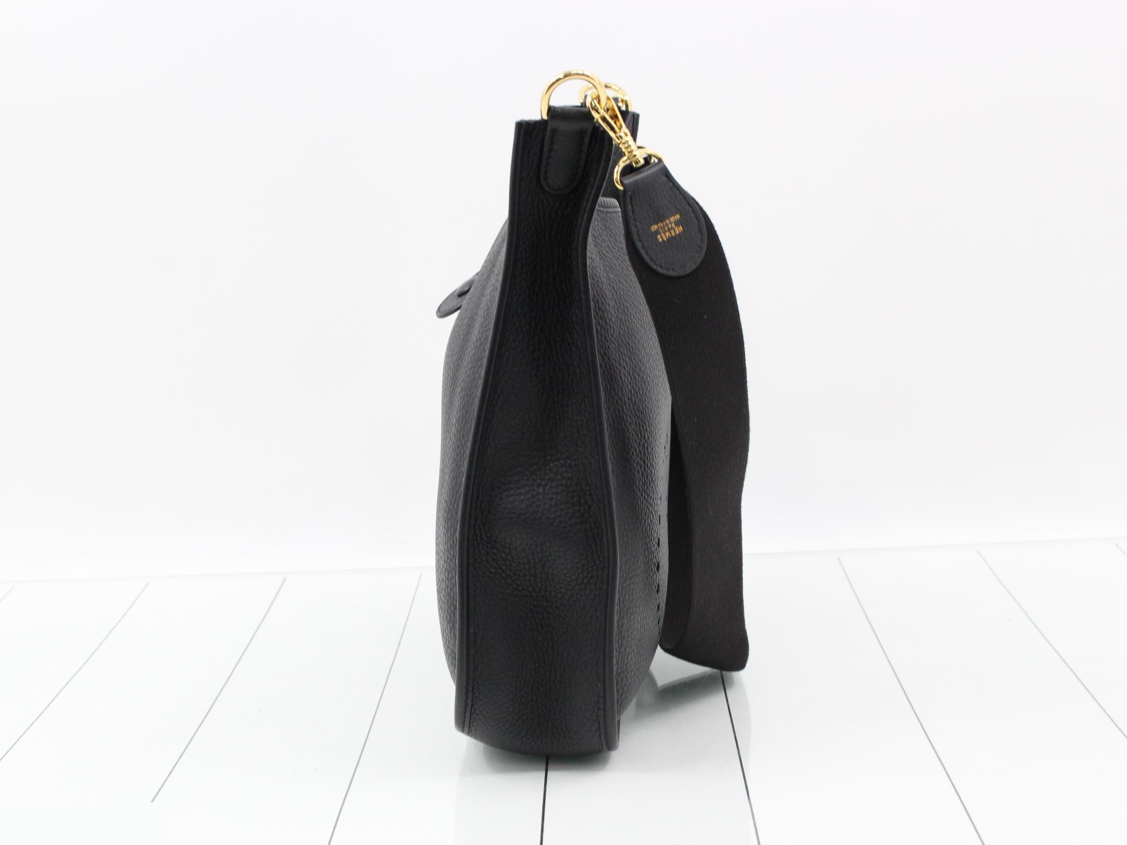Evelyn, Black, G stamp, Gold hardware — view 4