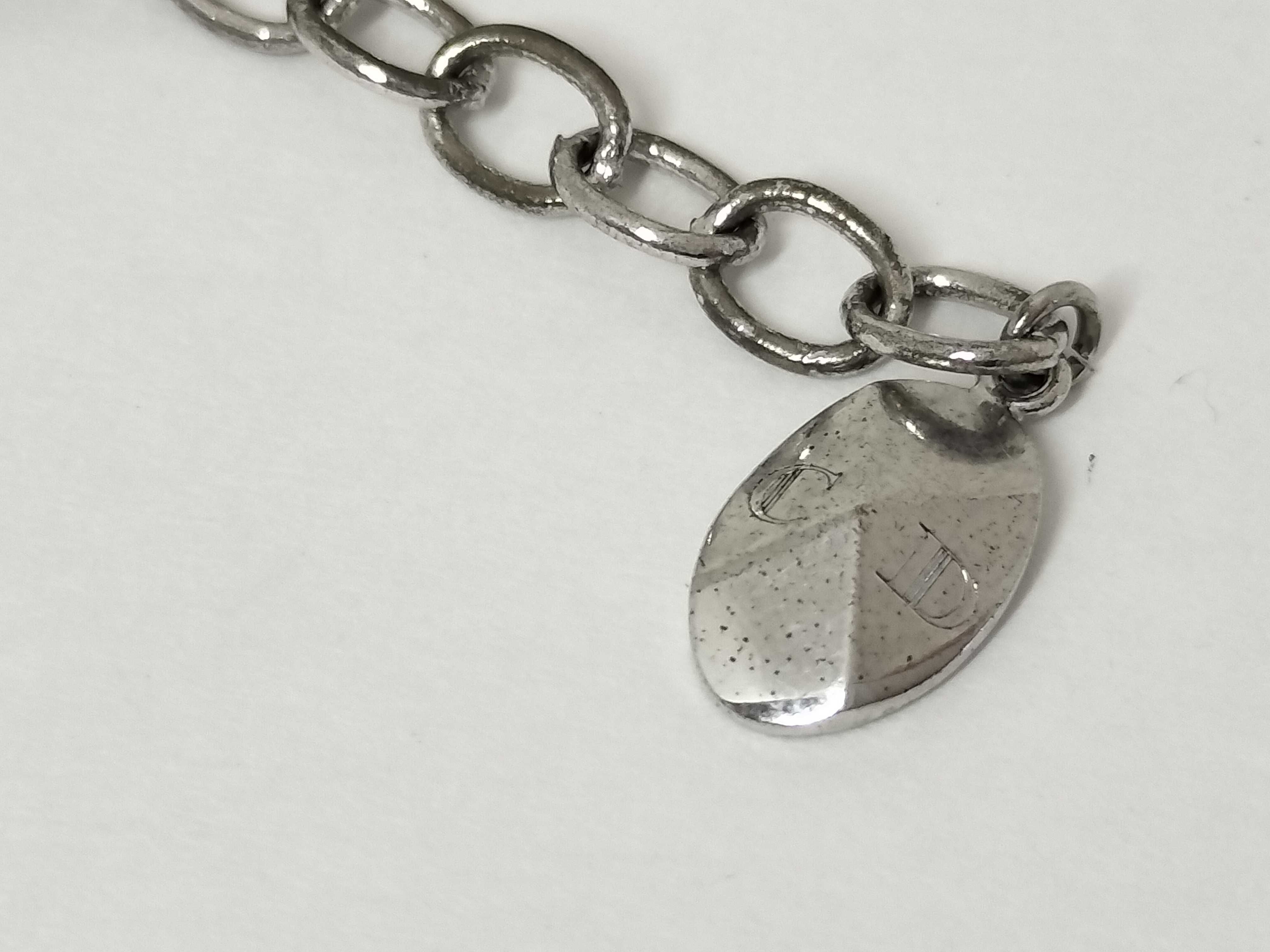 SV 2 Row Logo Heart Rhinestone Necklace — view 5
