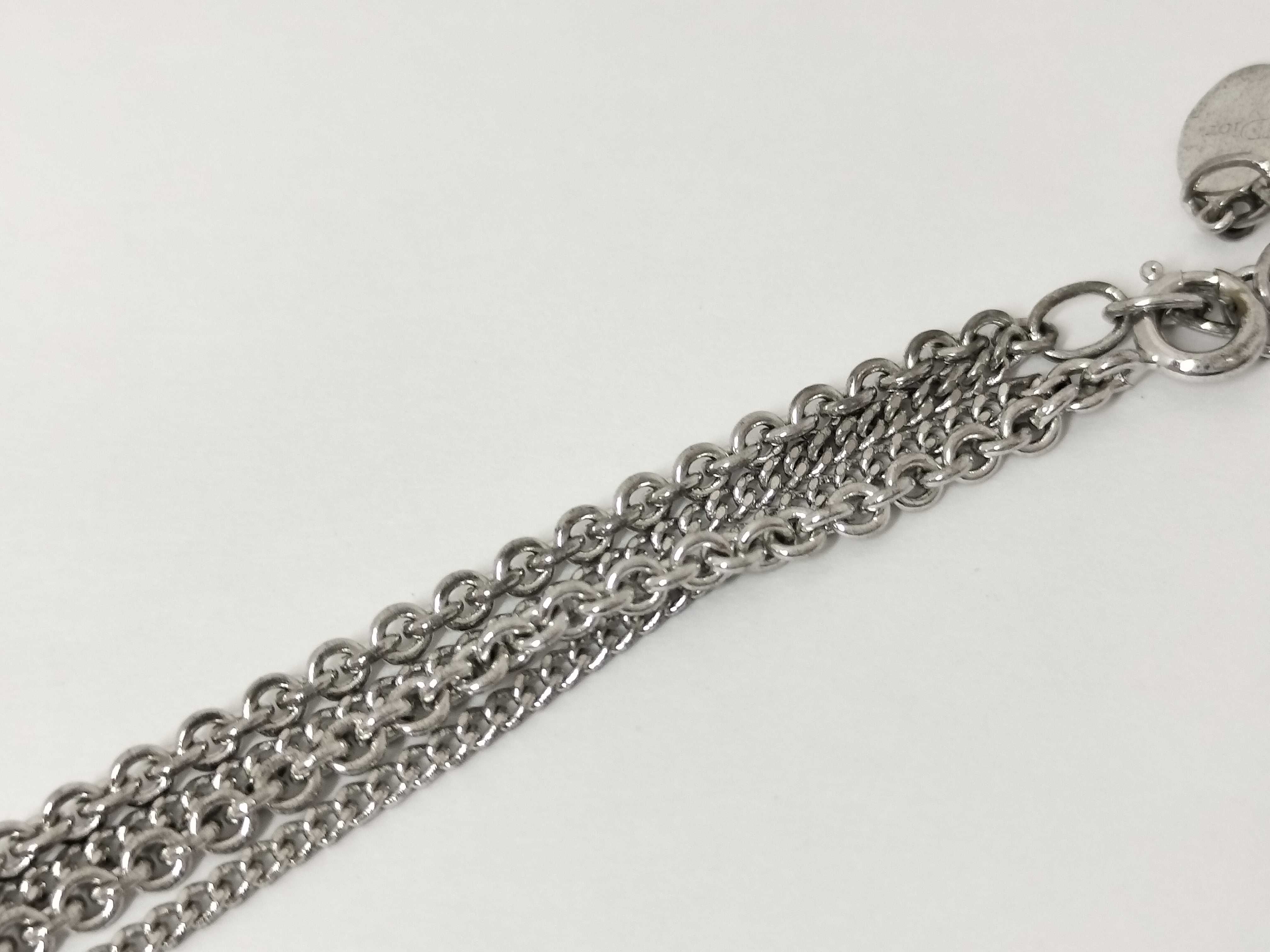 SV 2 Row Logo Heart Rhinestone Necklace — view 7
