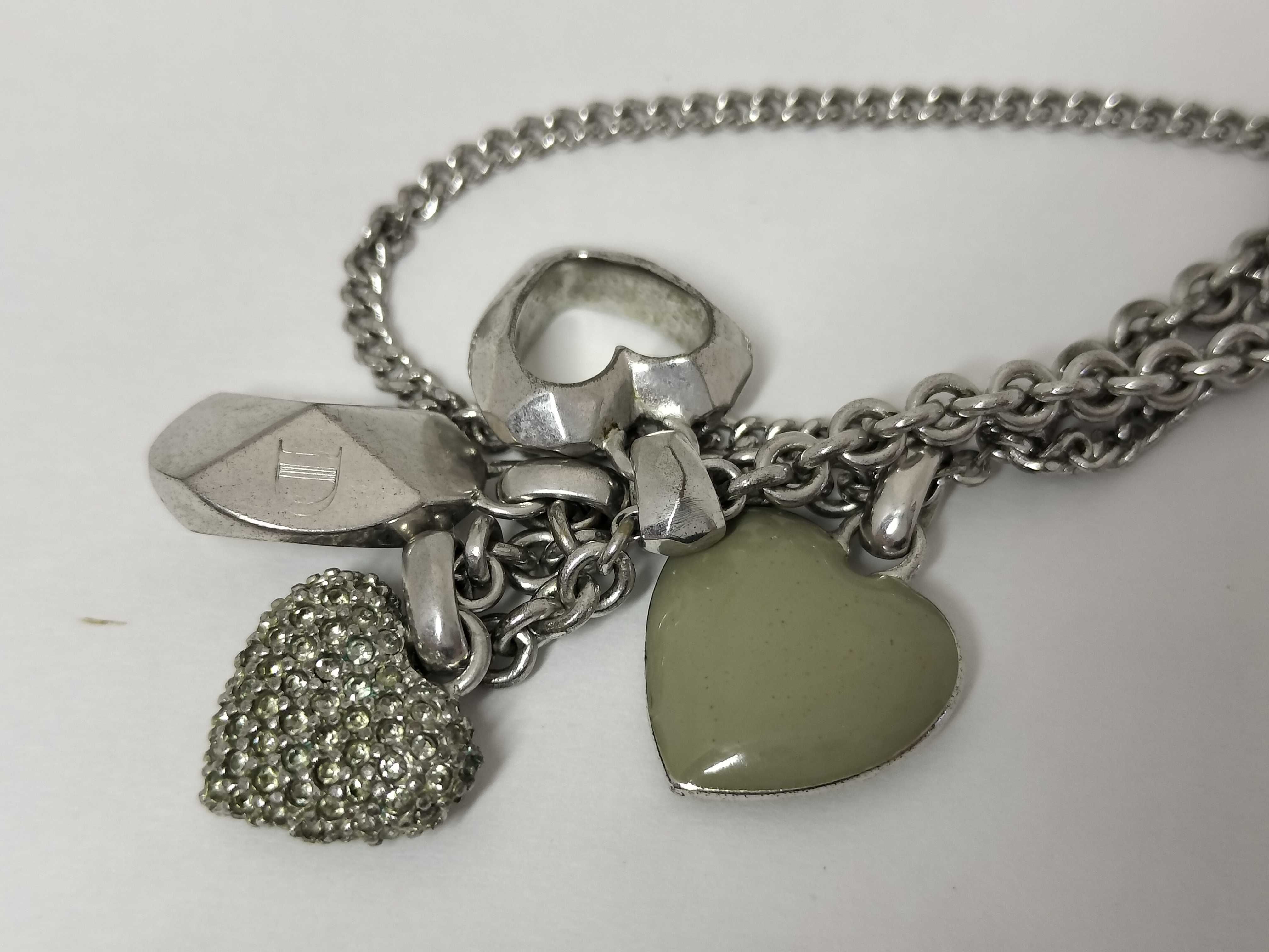 SV 2 Row Logo Heart Rhinestone Necklace — view 10