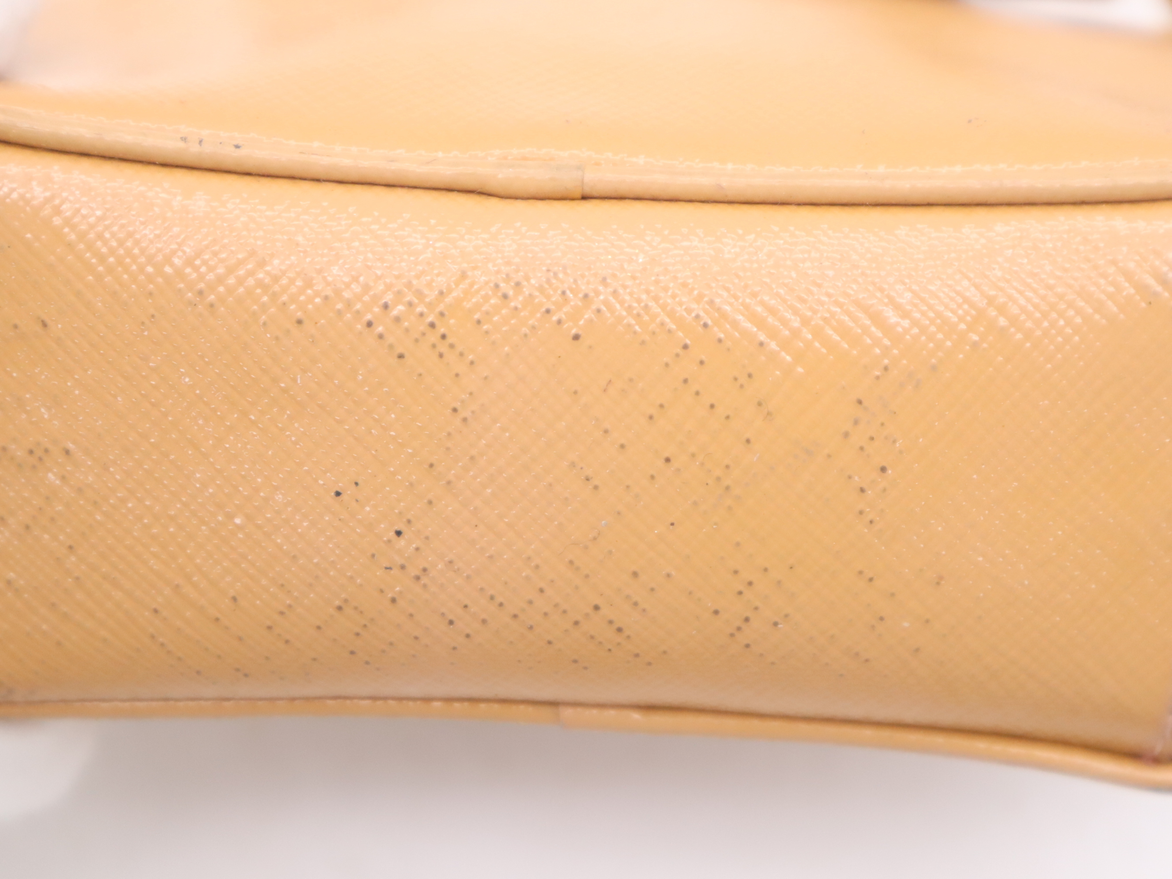 Saffiano Vernice Ribbon Camera Bag, Beige, Gold Hardware, with Shoulder Strap, Shoulder Bag — view 8