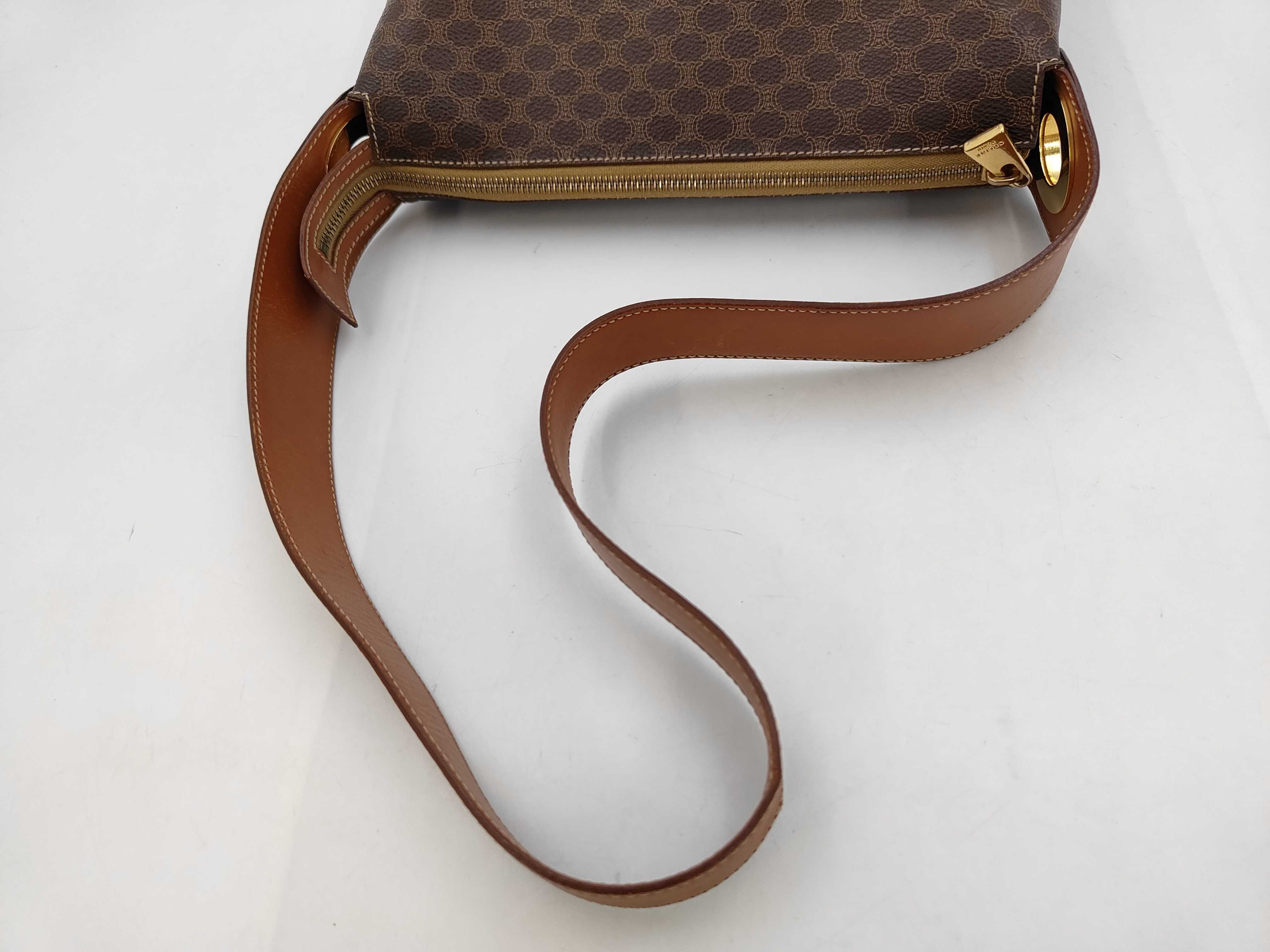 Macadam pattern circle logo leather shoulder bag — view 5