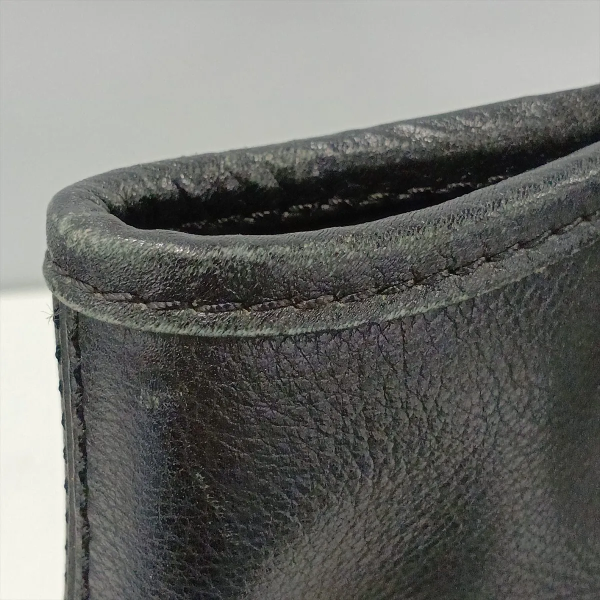 Anagram Leather Handbag, Black — view 12