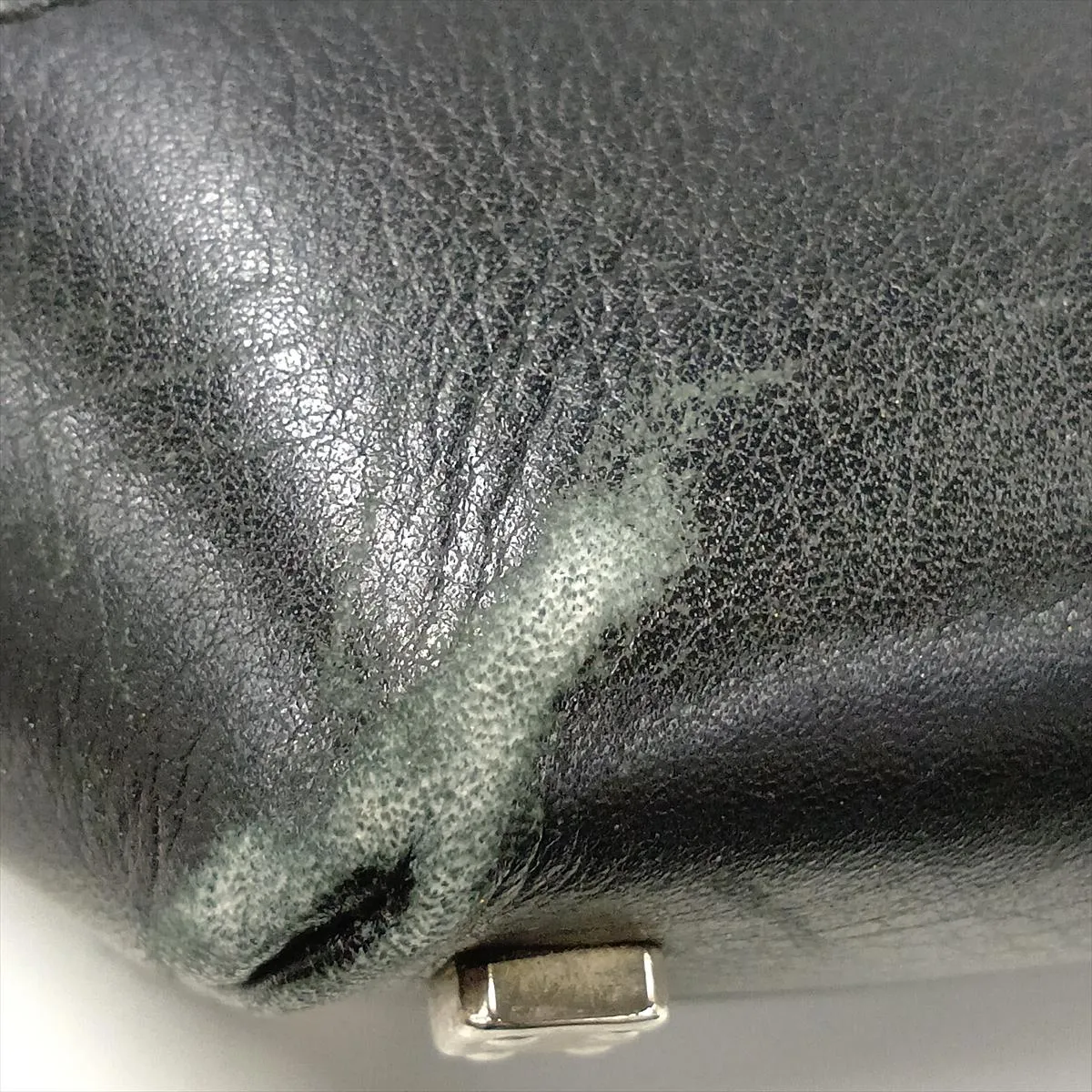 Anagram Leather Handbag, Black — view 14