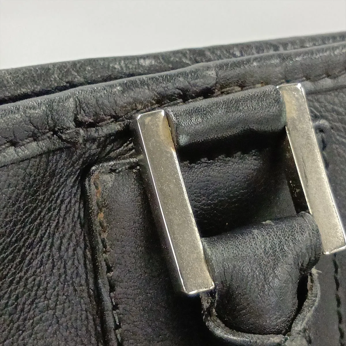 Anagram Leather Handbag, Black — view 15