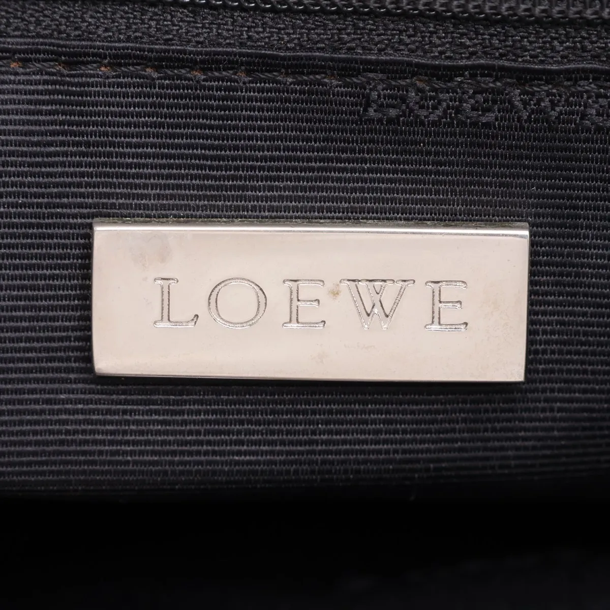Anagram Leather Handbag, Black — view 10