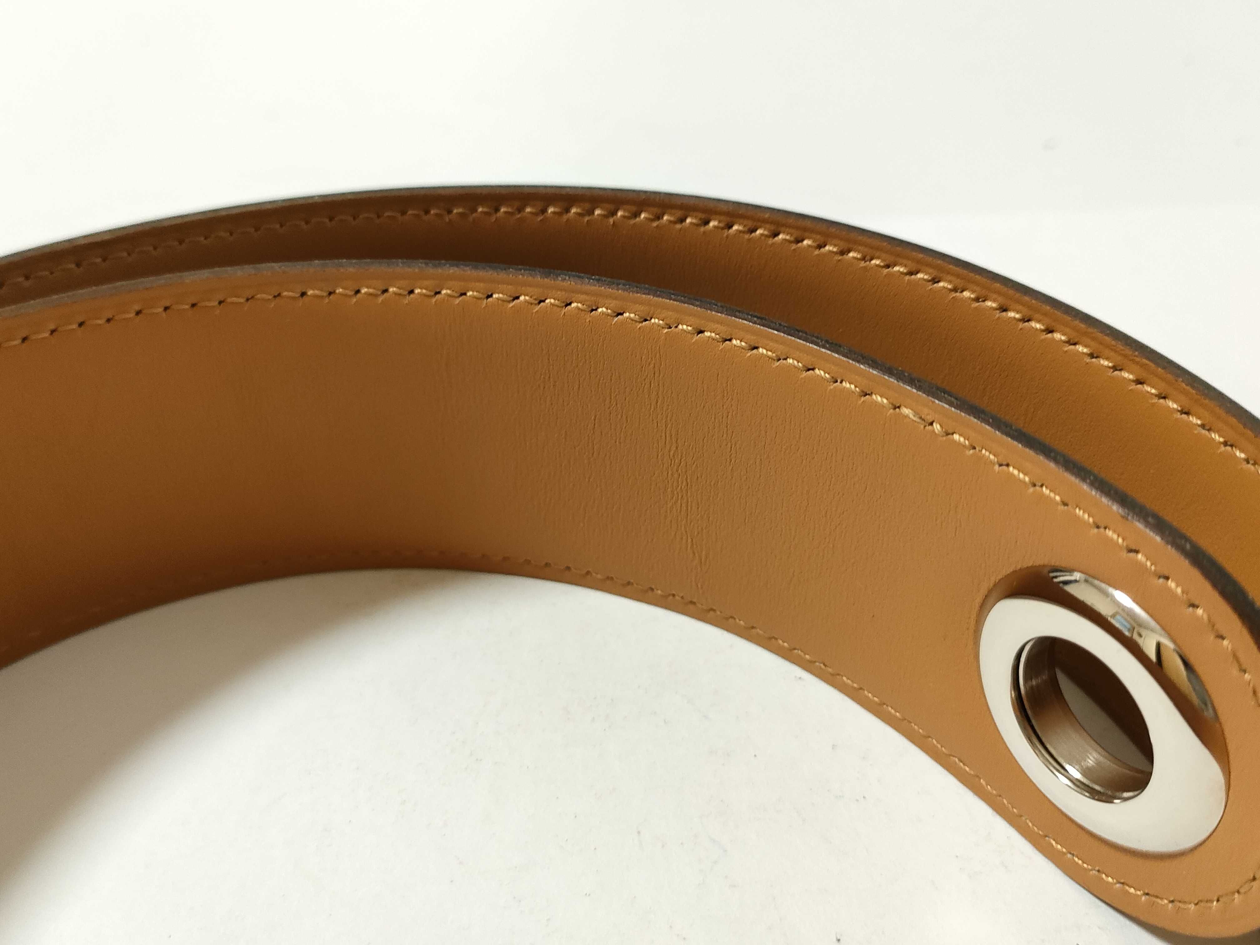 scarf belt, blue with silver hardware, unused. — view 5