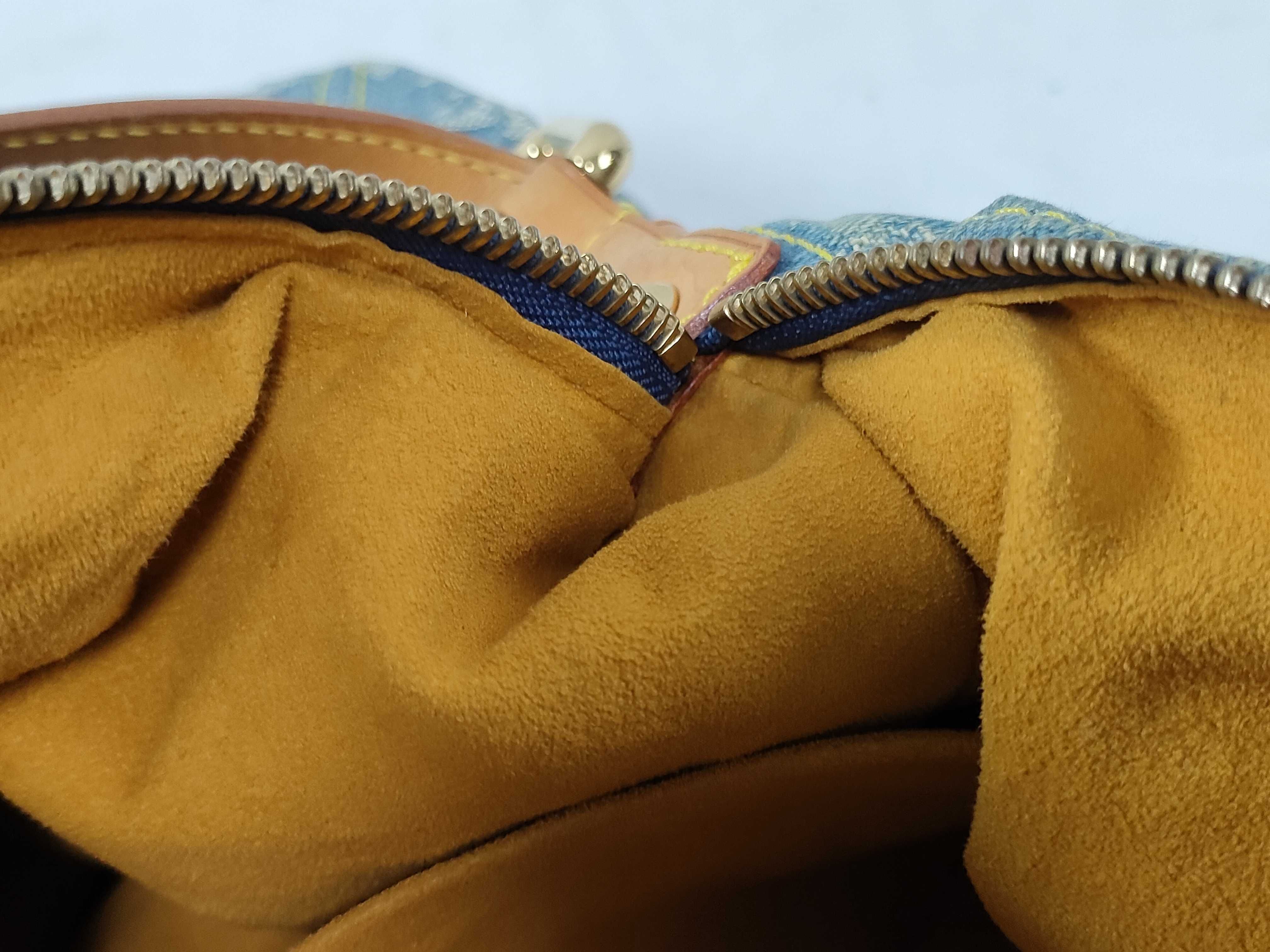Monogram Denim Baggy Monogram Denim Shoulder Bag — view 12