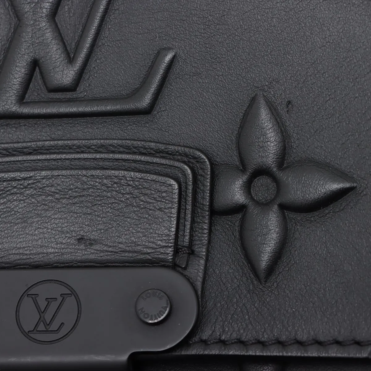 Monogram Seal Leather Ambassador PM M58711 Black (RFID detected) — view 13