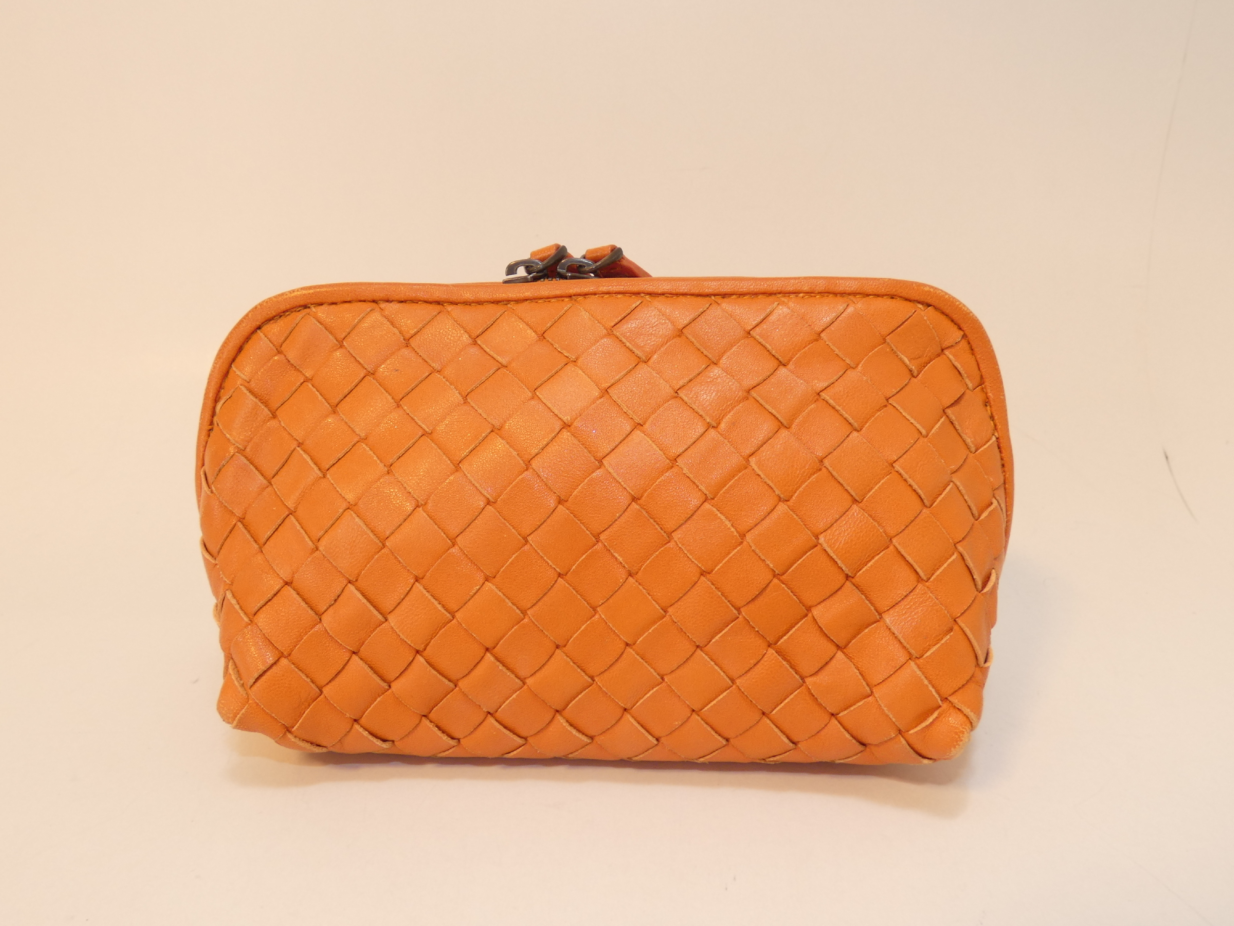 Intrecciato Leather Pouch — view 2