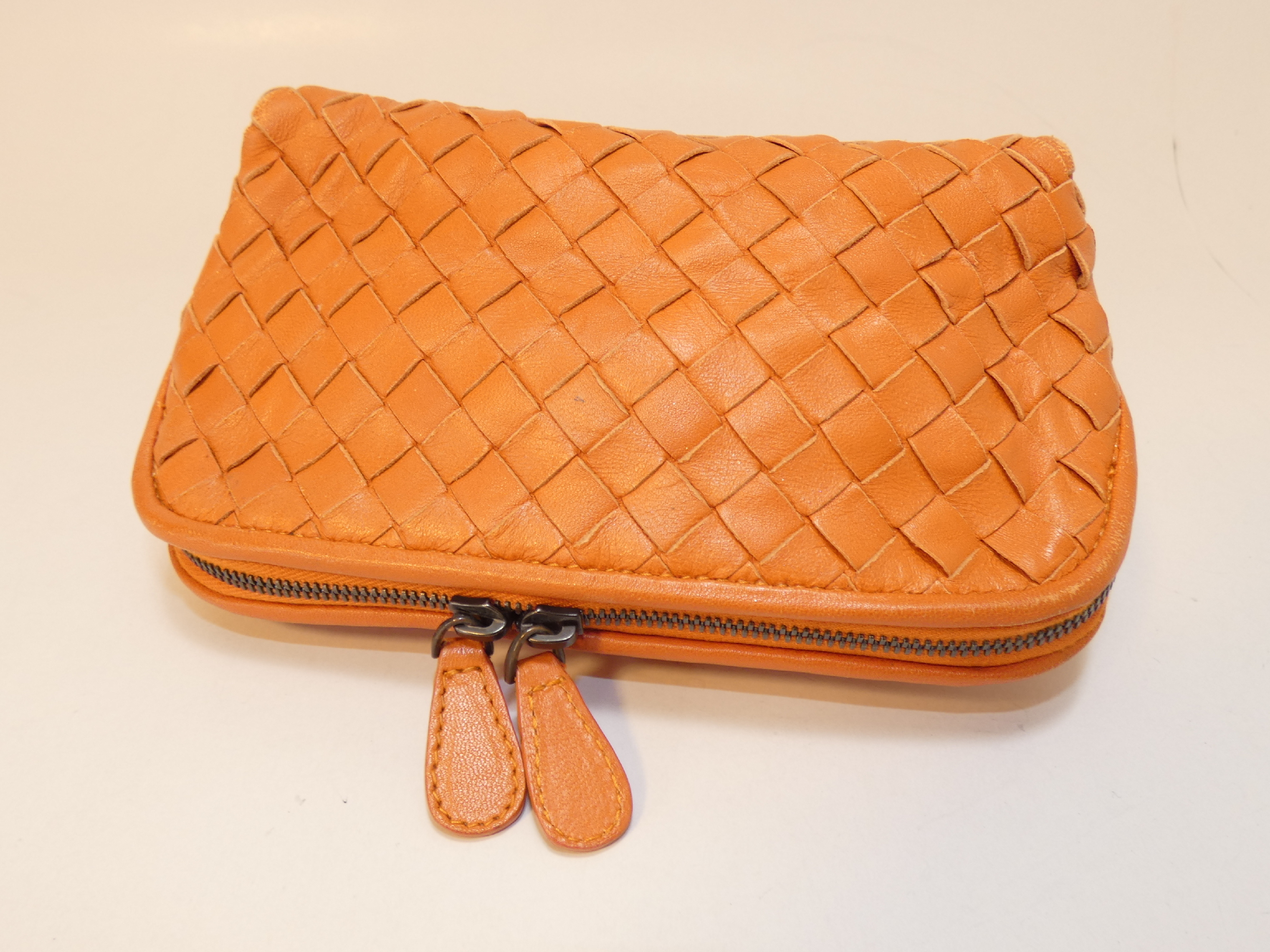 Intrecciato Leather Pouch — view 3
